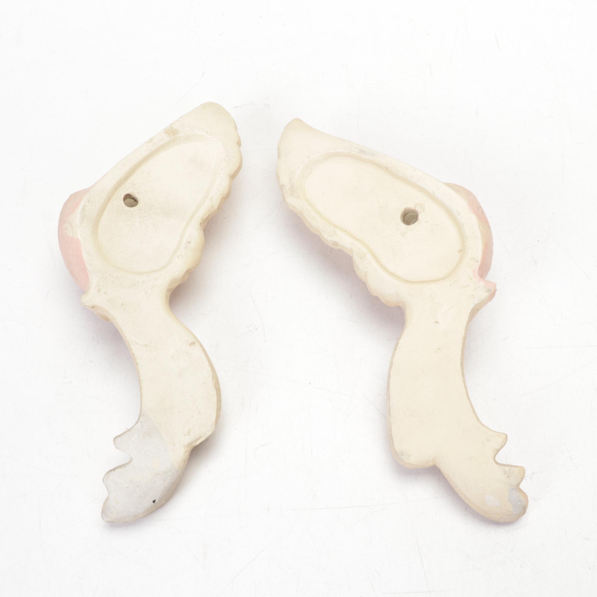 Victorian Style Glass and Metal Lamp, Ceramic Figurines and Porcelain Plates