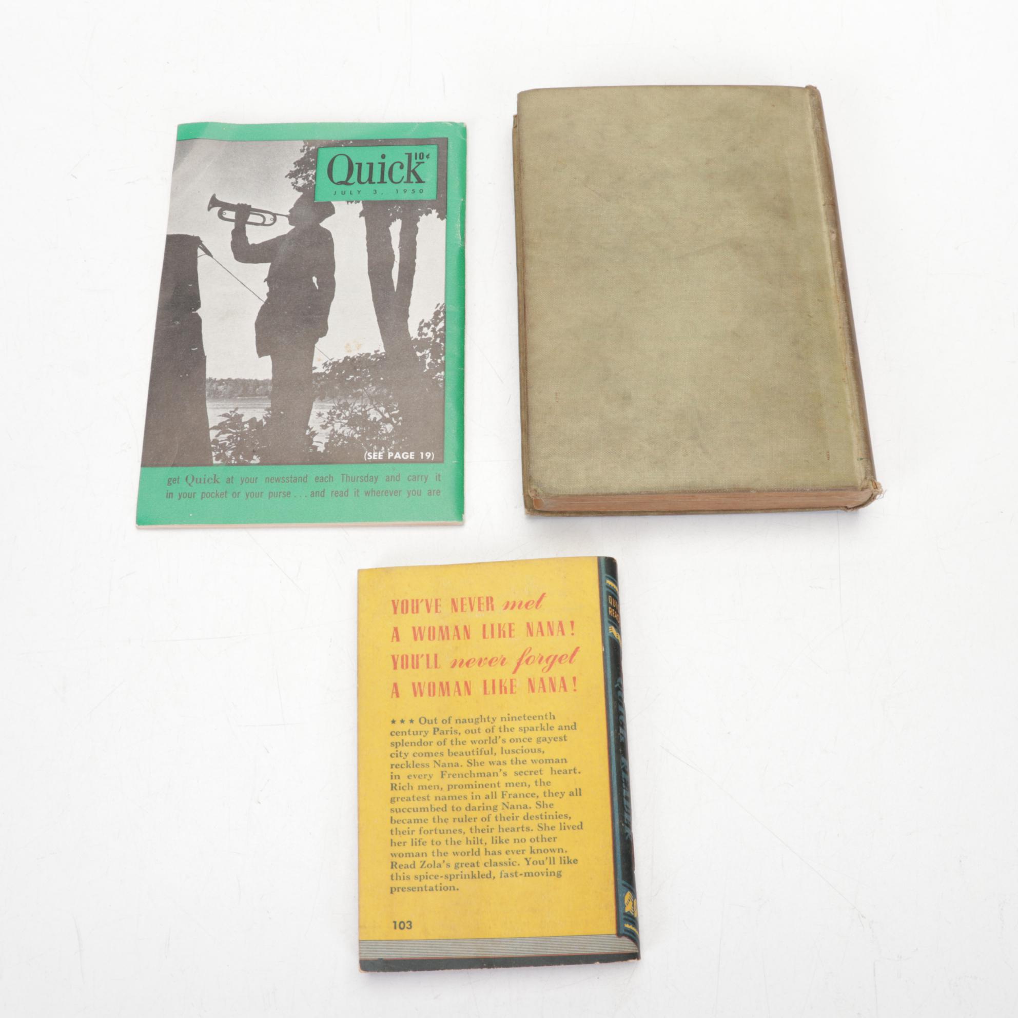 Victorian Style Glass and Metal Lamp, Ceramic Figurines and Porcelain Plates