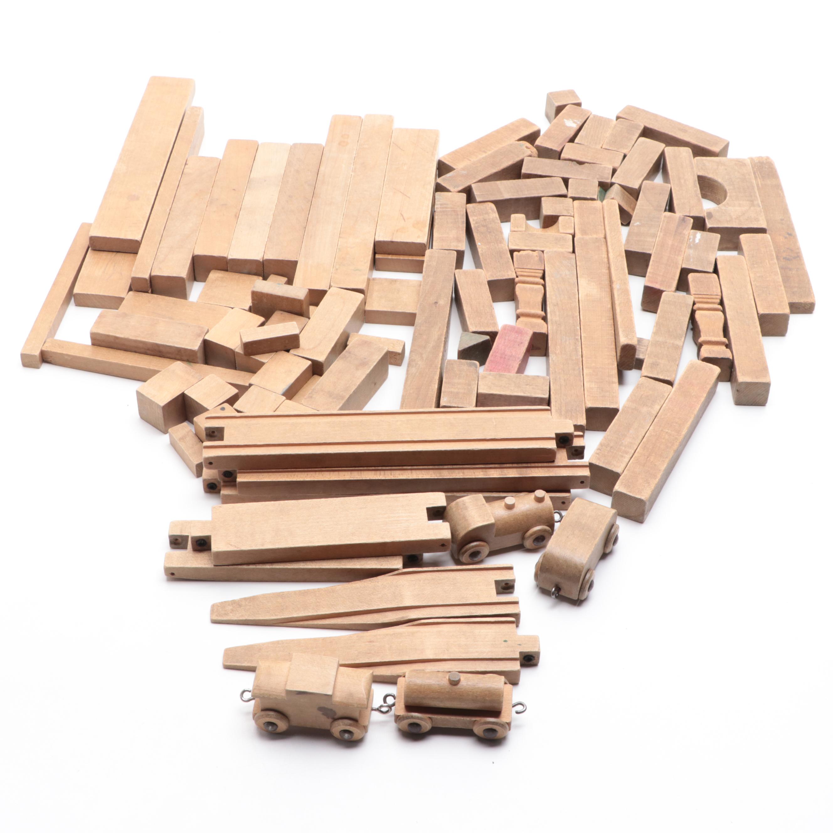 German Wooden Toy Blocks and Cars