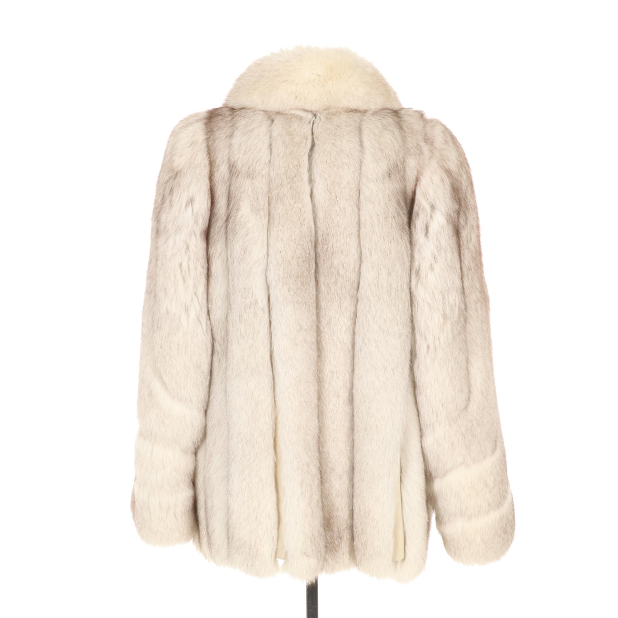 Adolfo Blue Fox Fur Jacket