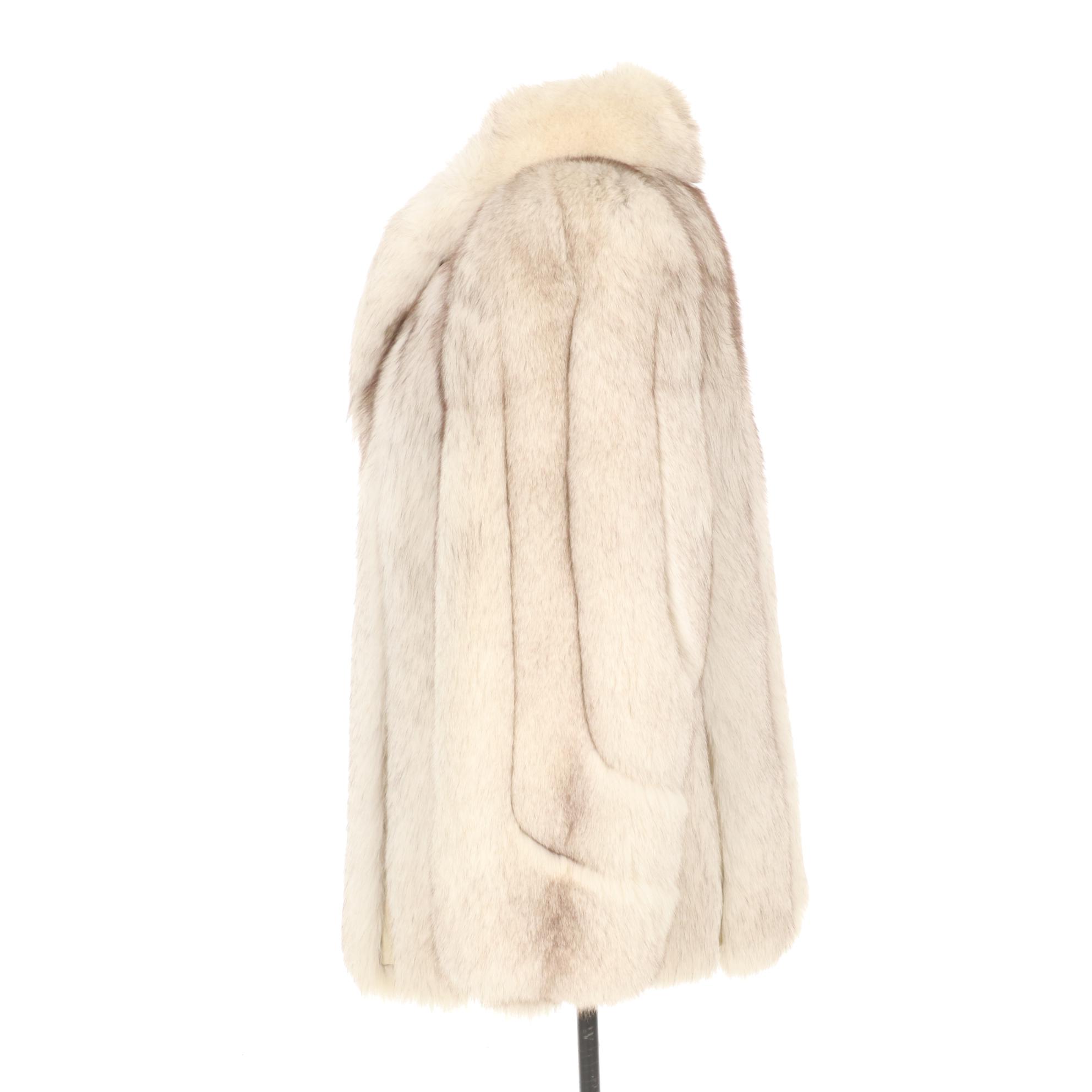 Adolfo Blue Fox Fur Jacket