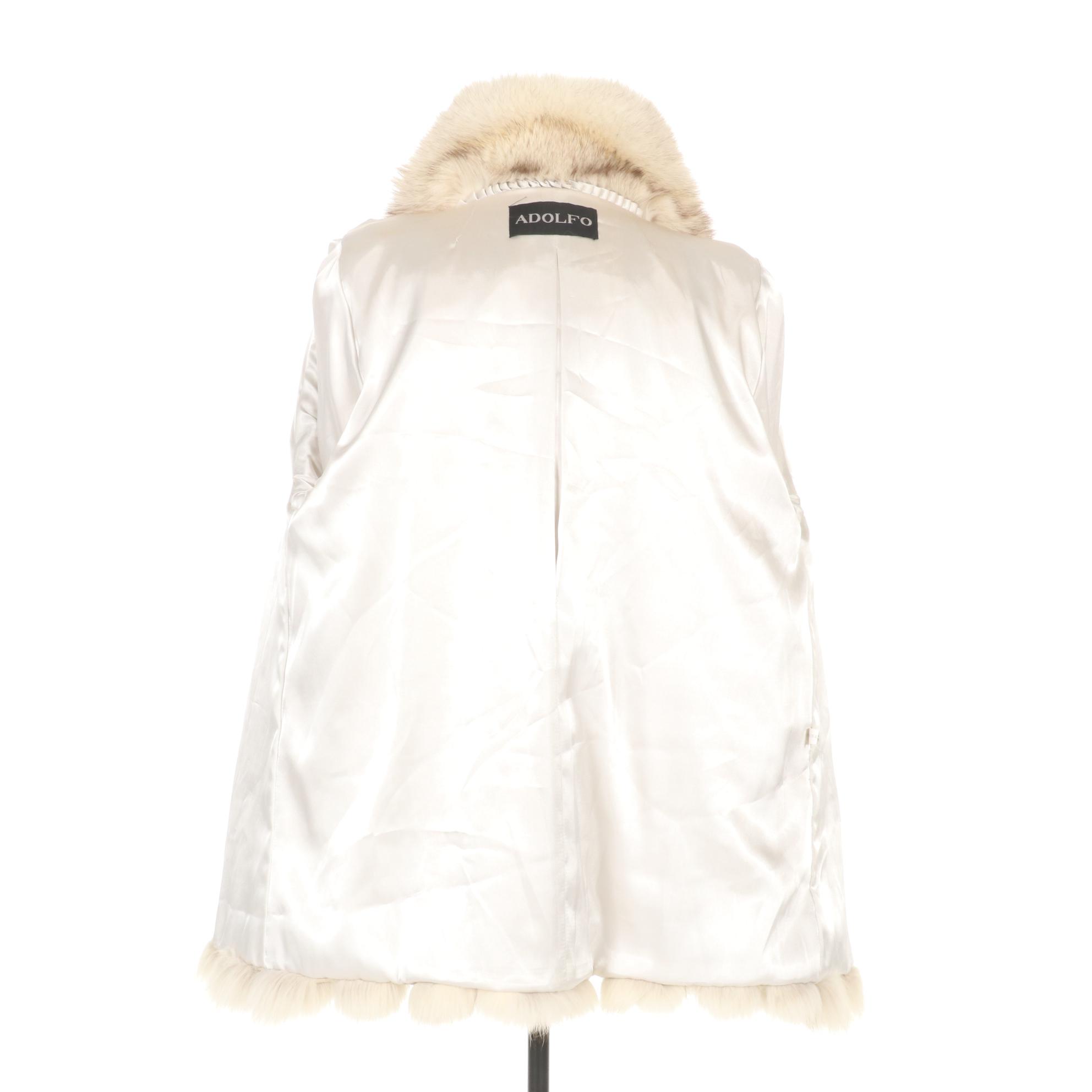 Adolfo Blue Fox Fur Jacket