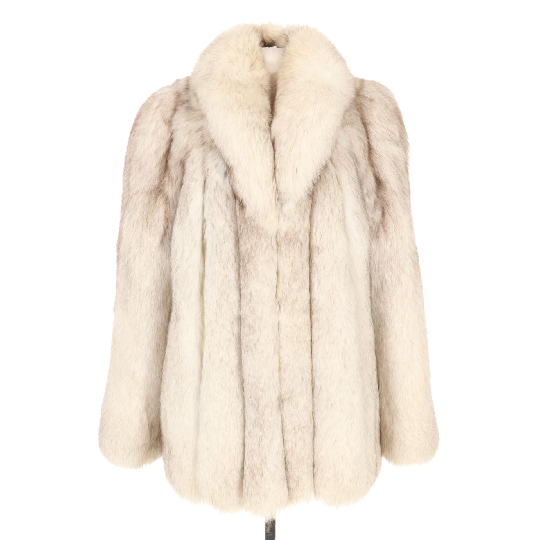 Adolfo Blue Fox Fur Jacket