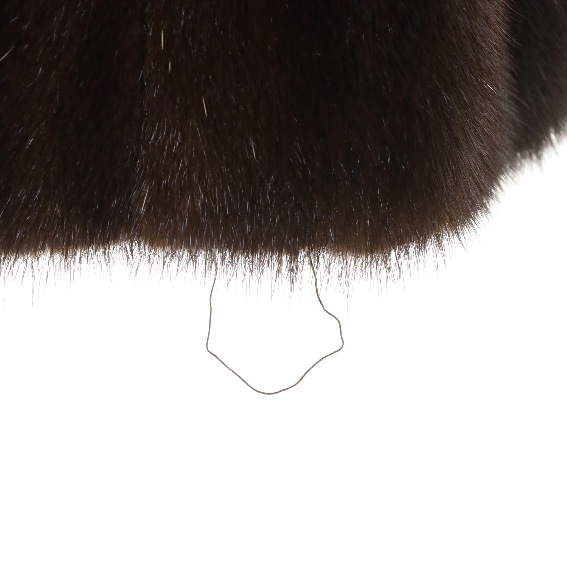 Classic Mahogany Mink Fur Coat