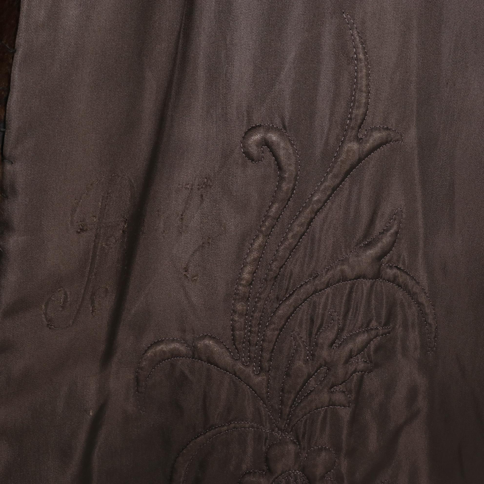 Classic Mahogany Mink Fur Coat