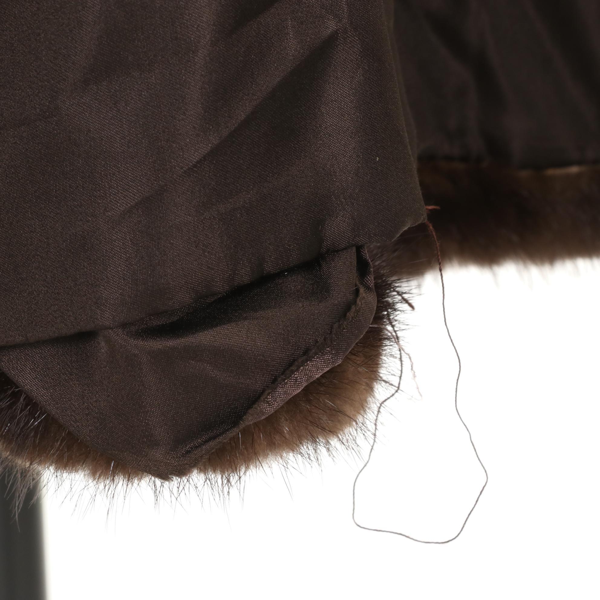 Classic Mahogany Mink Fur Coat