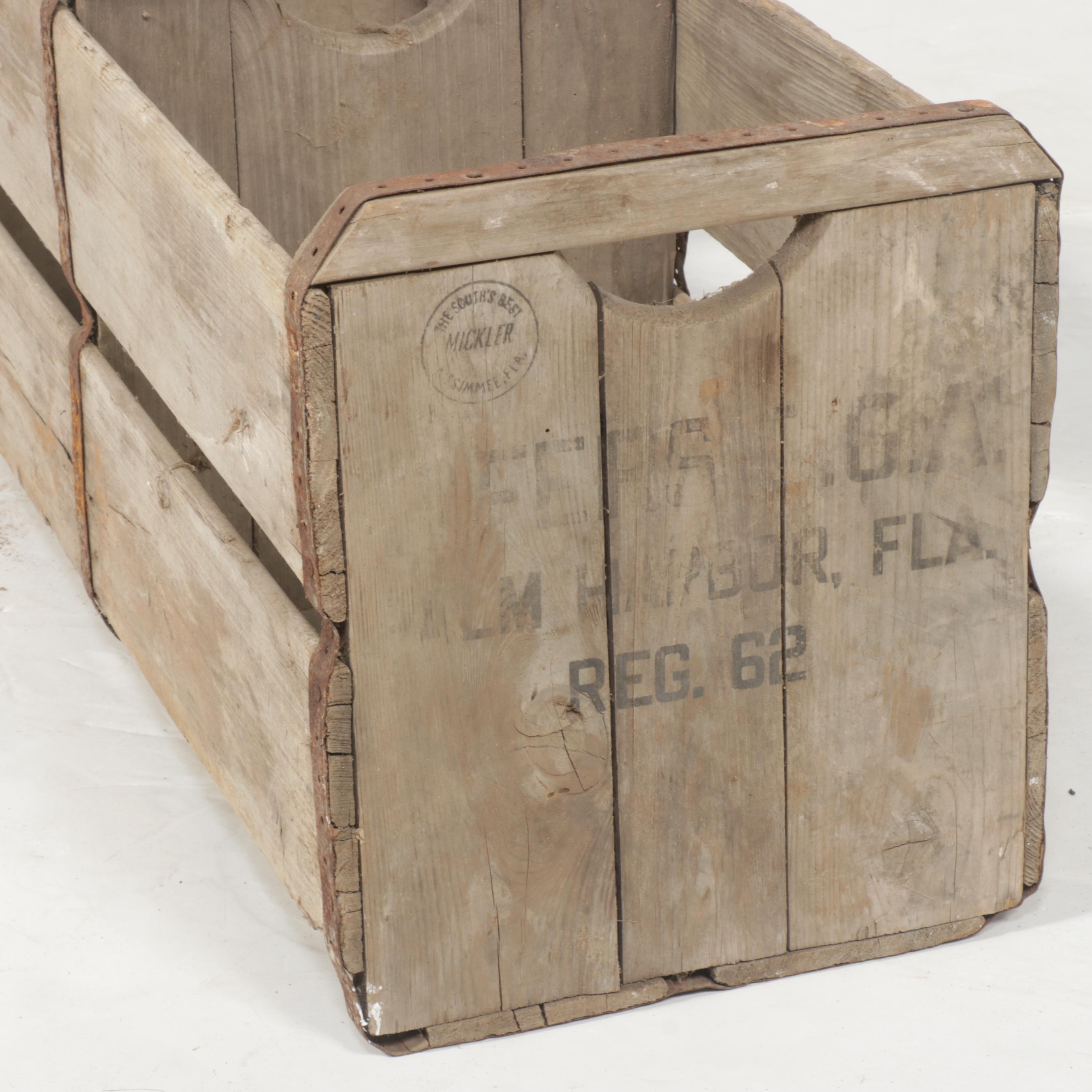 Vintage "Mickler, the South's Best" Wood Produce Crate