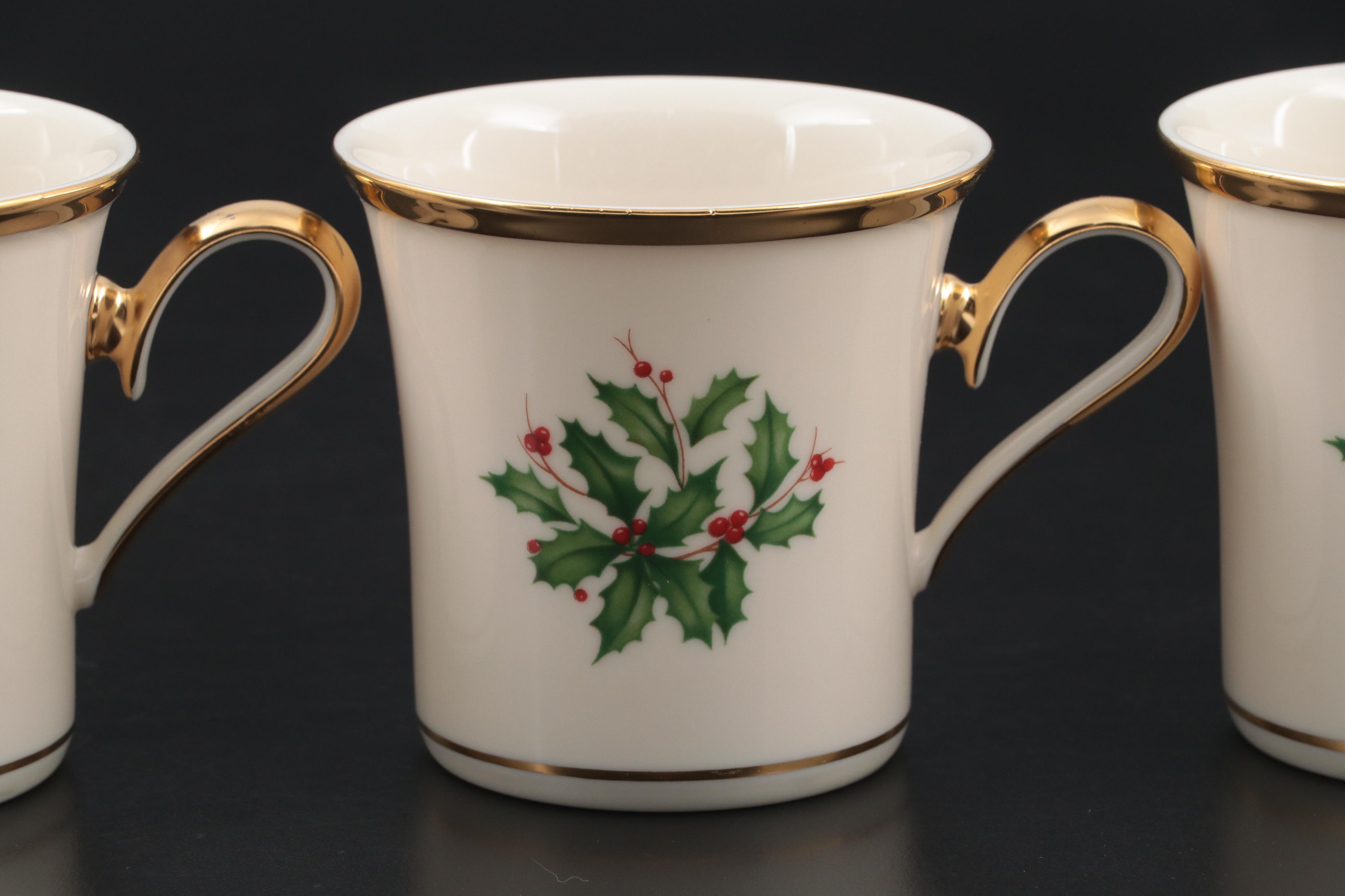 Lenox Bone China "Holiday" Mugs