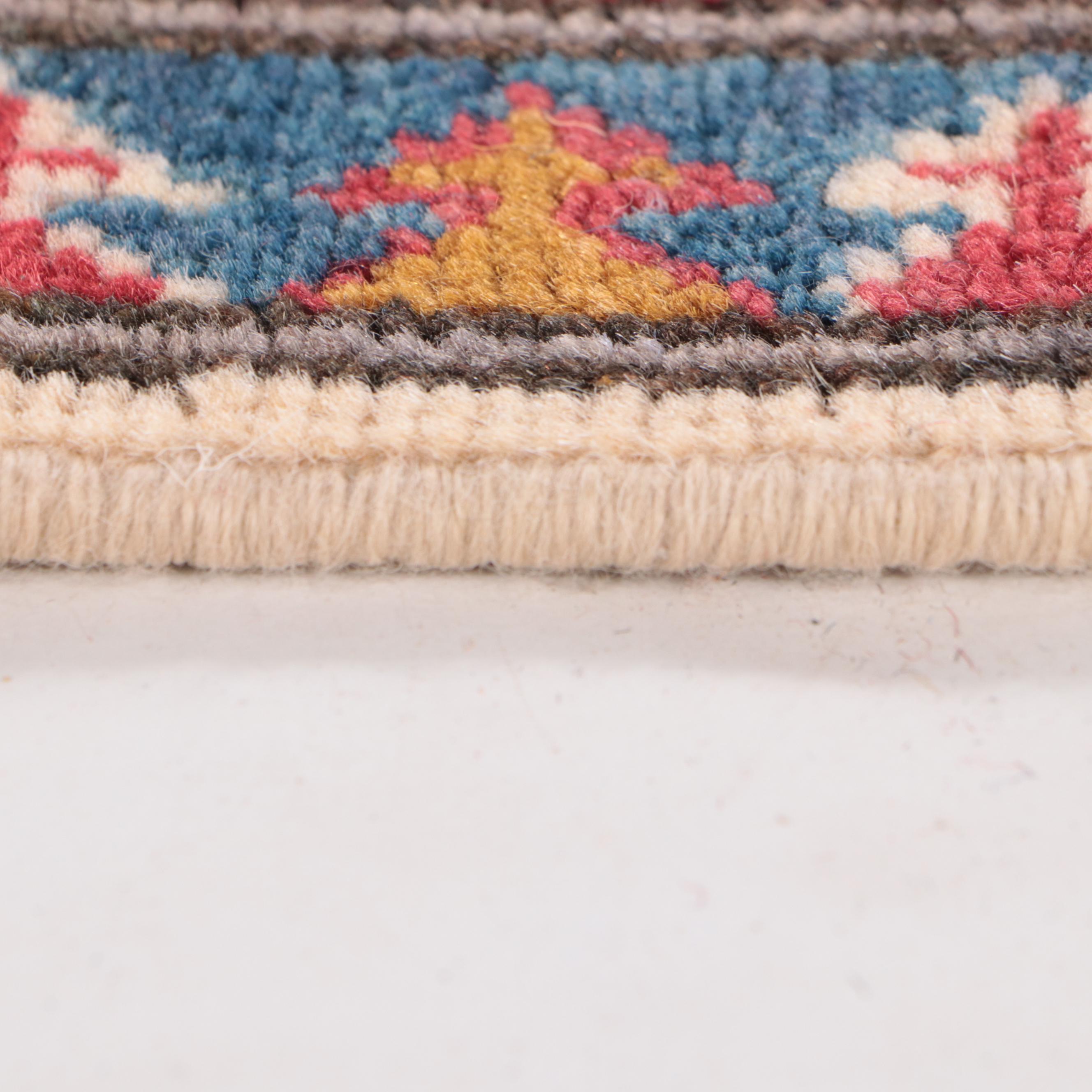 2'8 x 4'3 Hand-Knotted Afghan Kazak Accent Rug