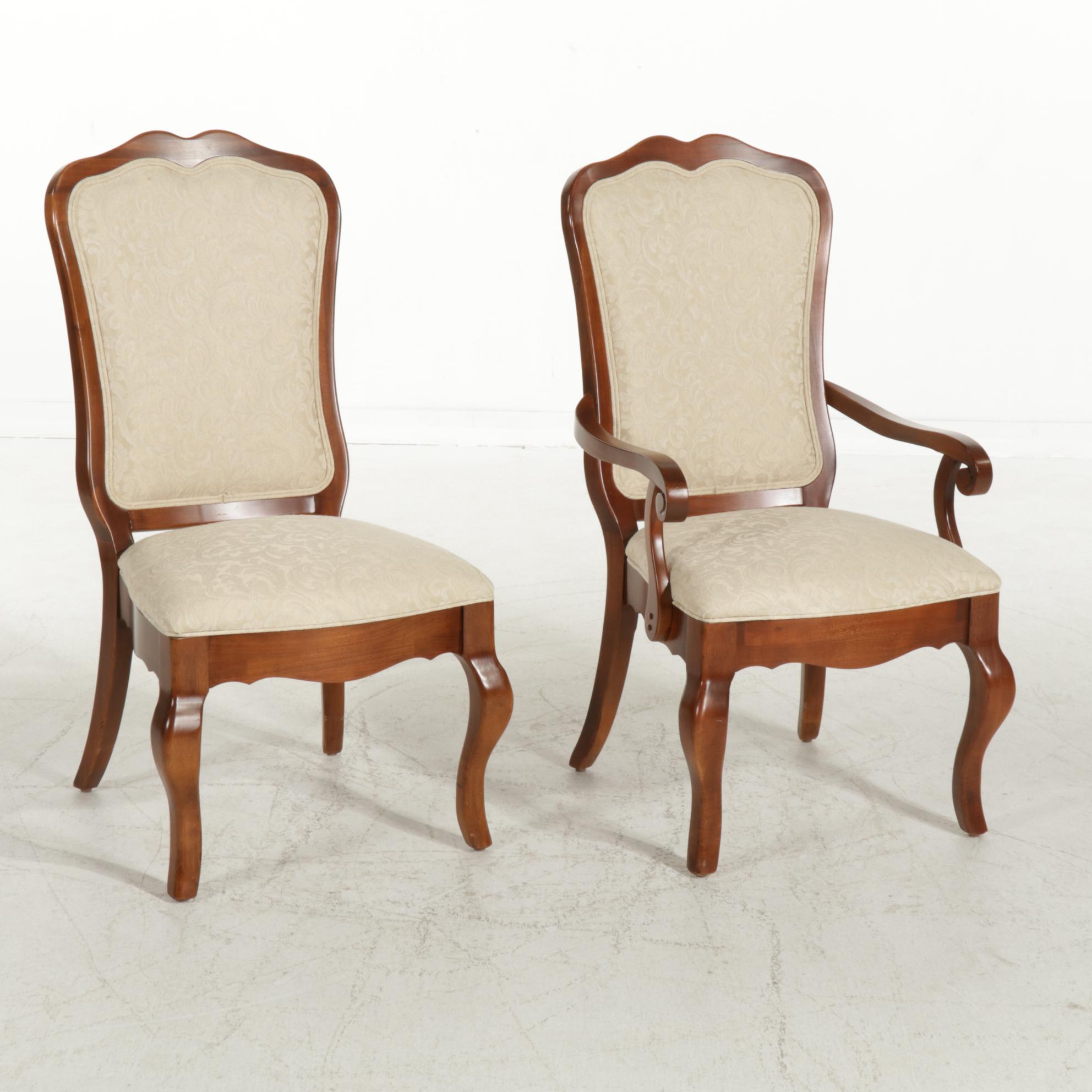 Thomasville Cherrywood-Finished Hardwood Extension Dining Table with Ten Chairs