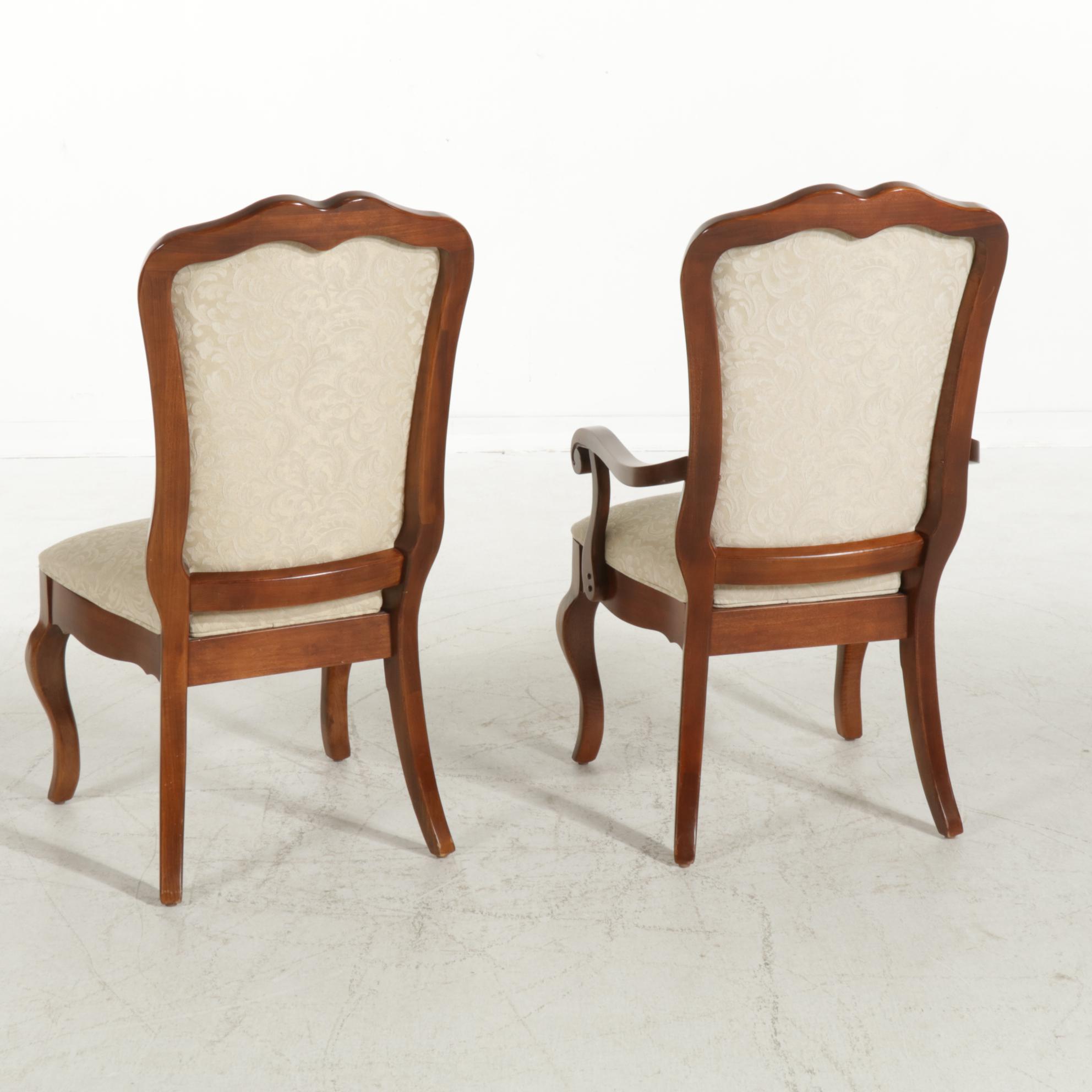 Thomasville Cherrywood-Finished Hardwood Extension Dining Table with Ten Chairs