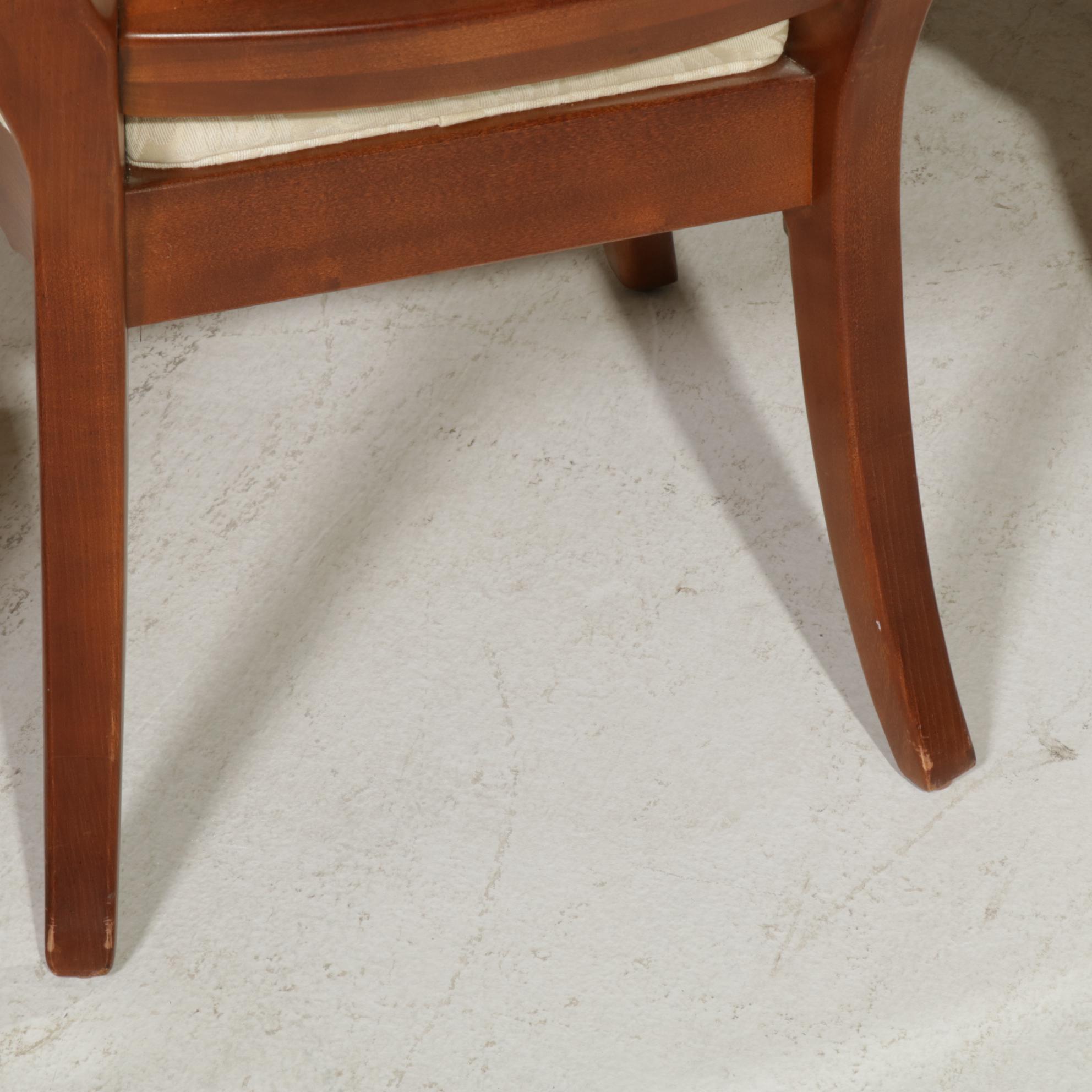 Thomasville Cherrywood-Finished Hardwood Extension Dining Table with Ten Chairs