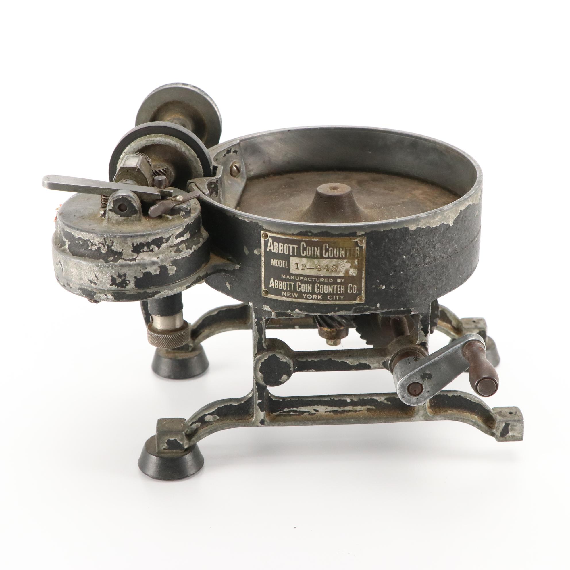 Abbott Coin Counter Machine with Metal Silver Staarts Tray