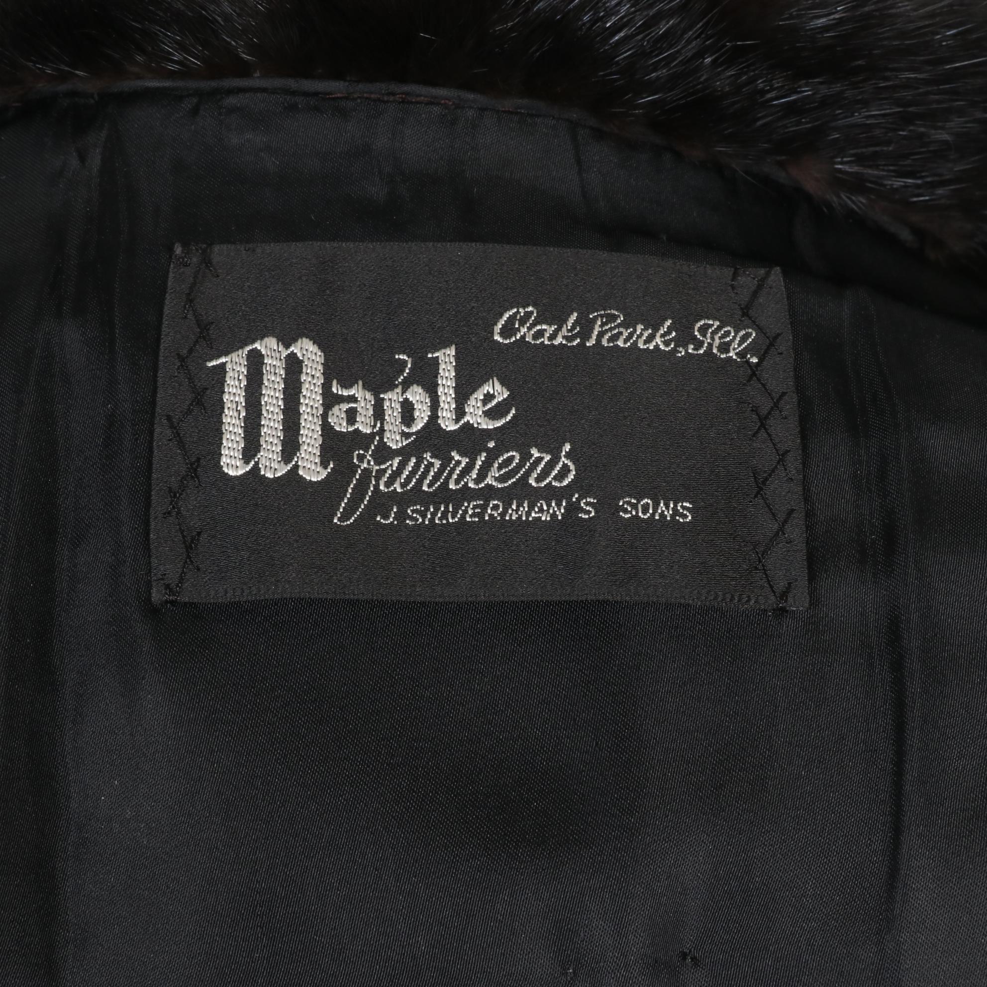 Glossy Black Mink Fur Jacket