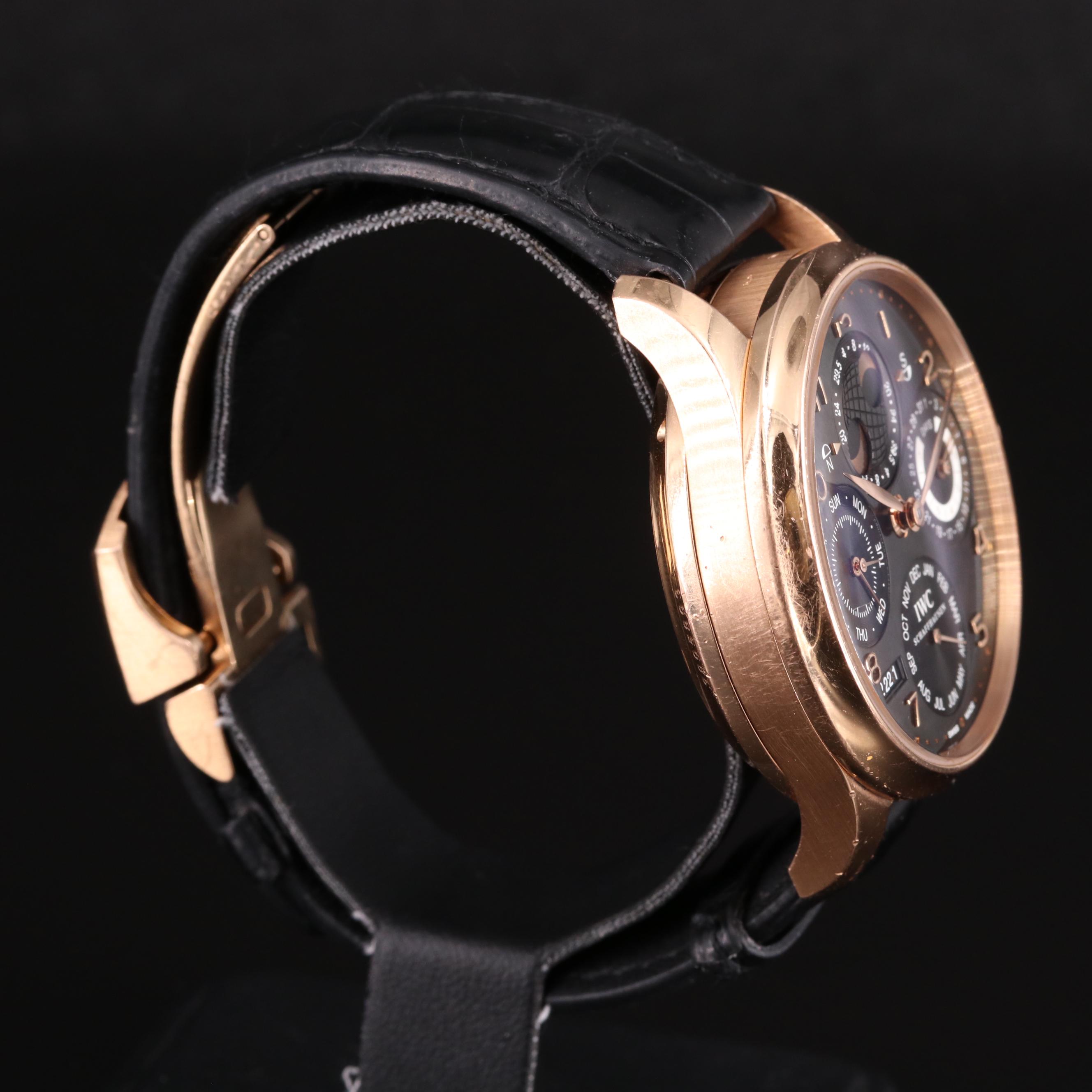 18K IWC Portugueser Perpetual Calendar Moonphase Automatic Watch