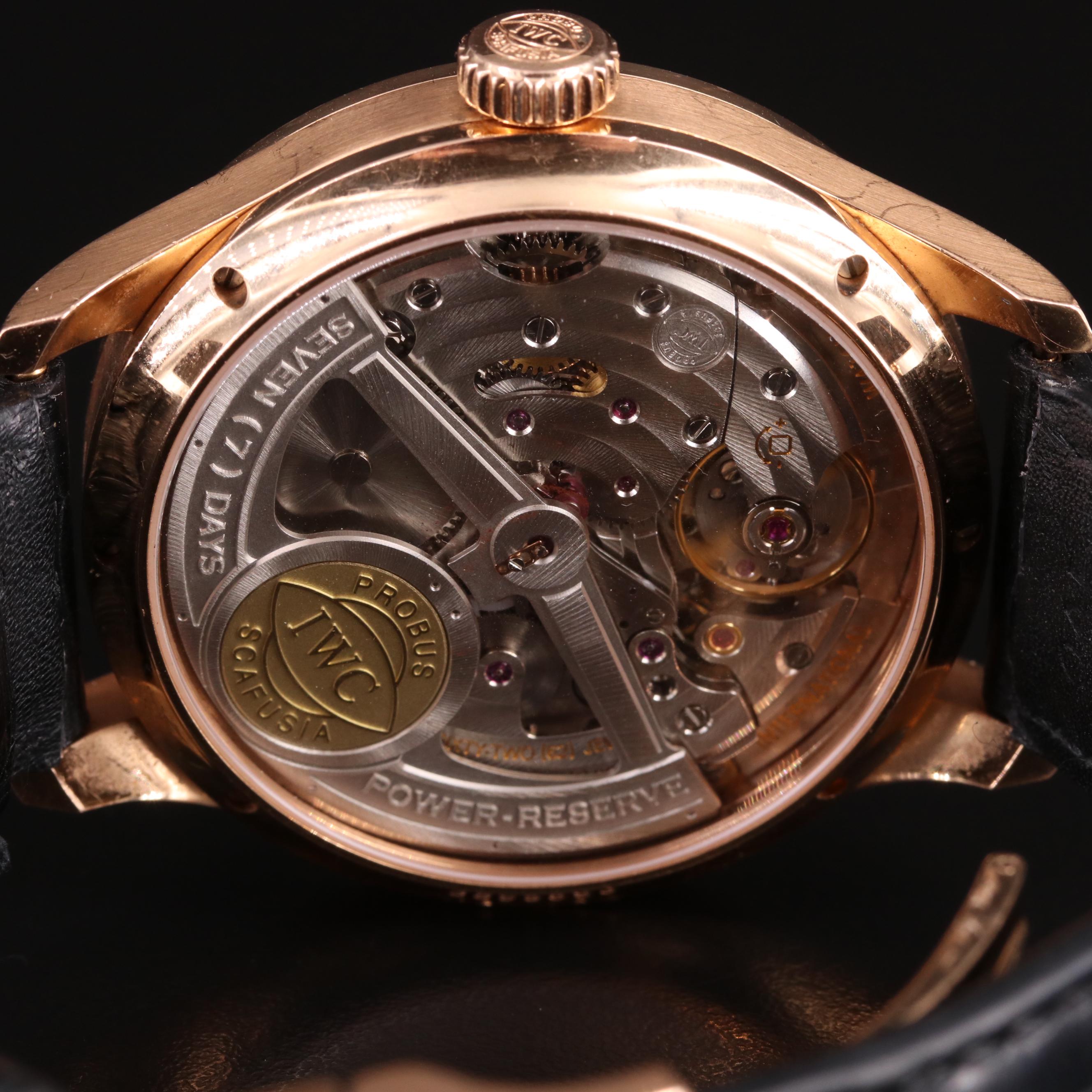 18K IWC Portugueser Perpetual Calendar Moonphase Automatic Watch