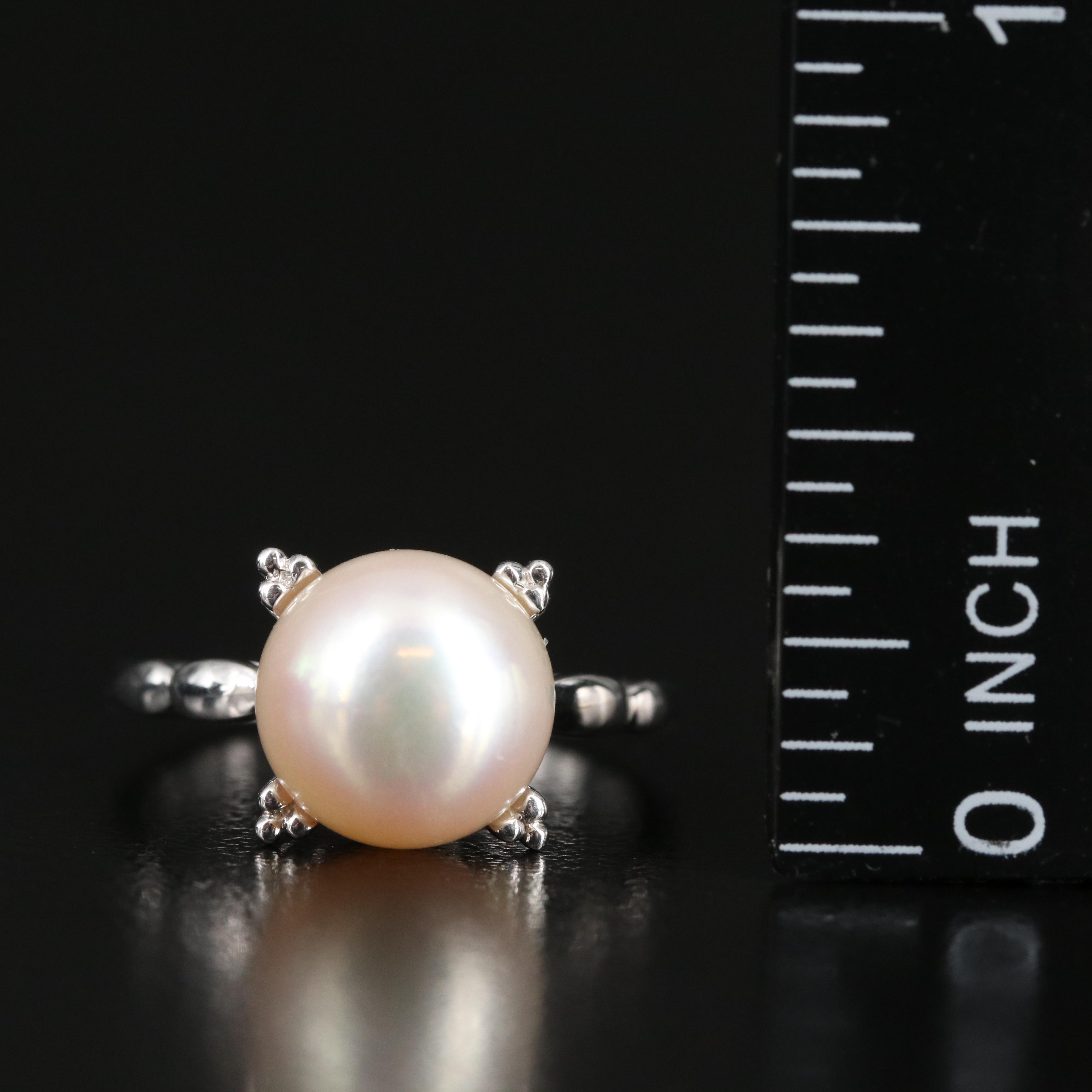 Mikimoto Platinum Pearl Ring
