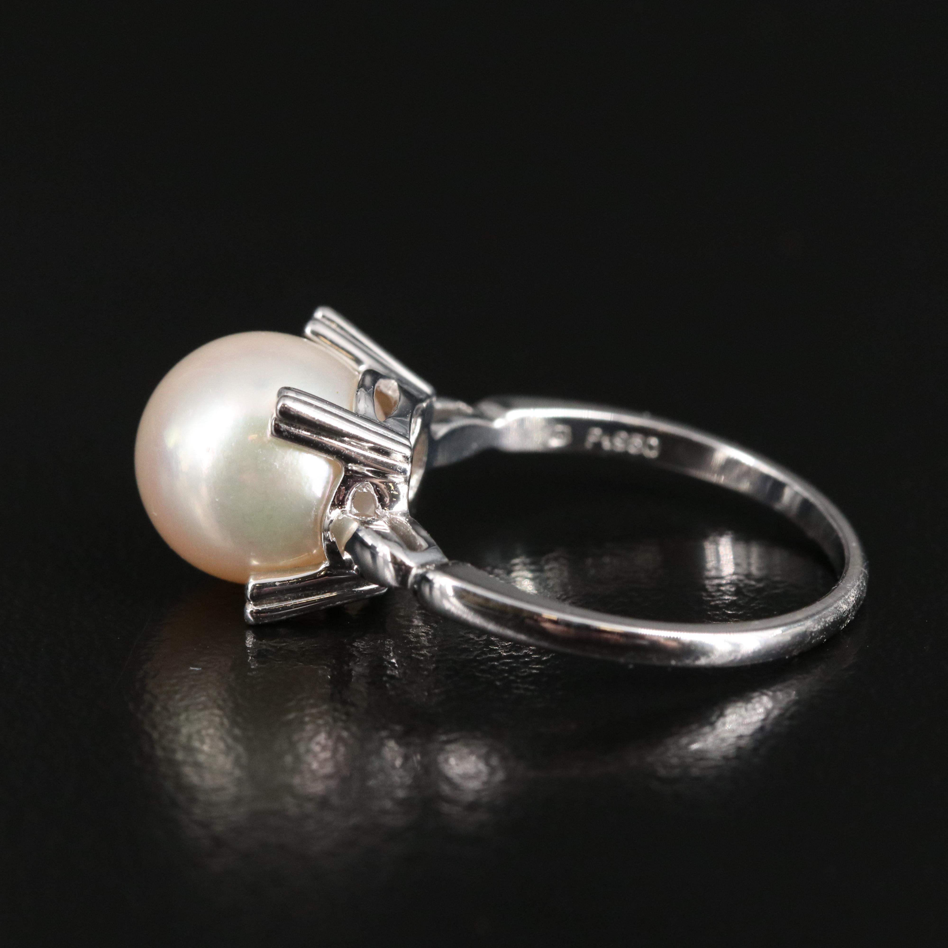 Mikimoto Platinum Pearl Ring