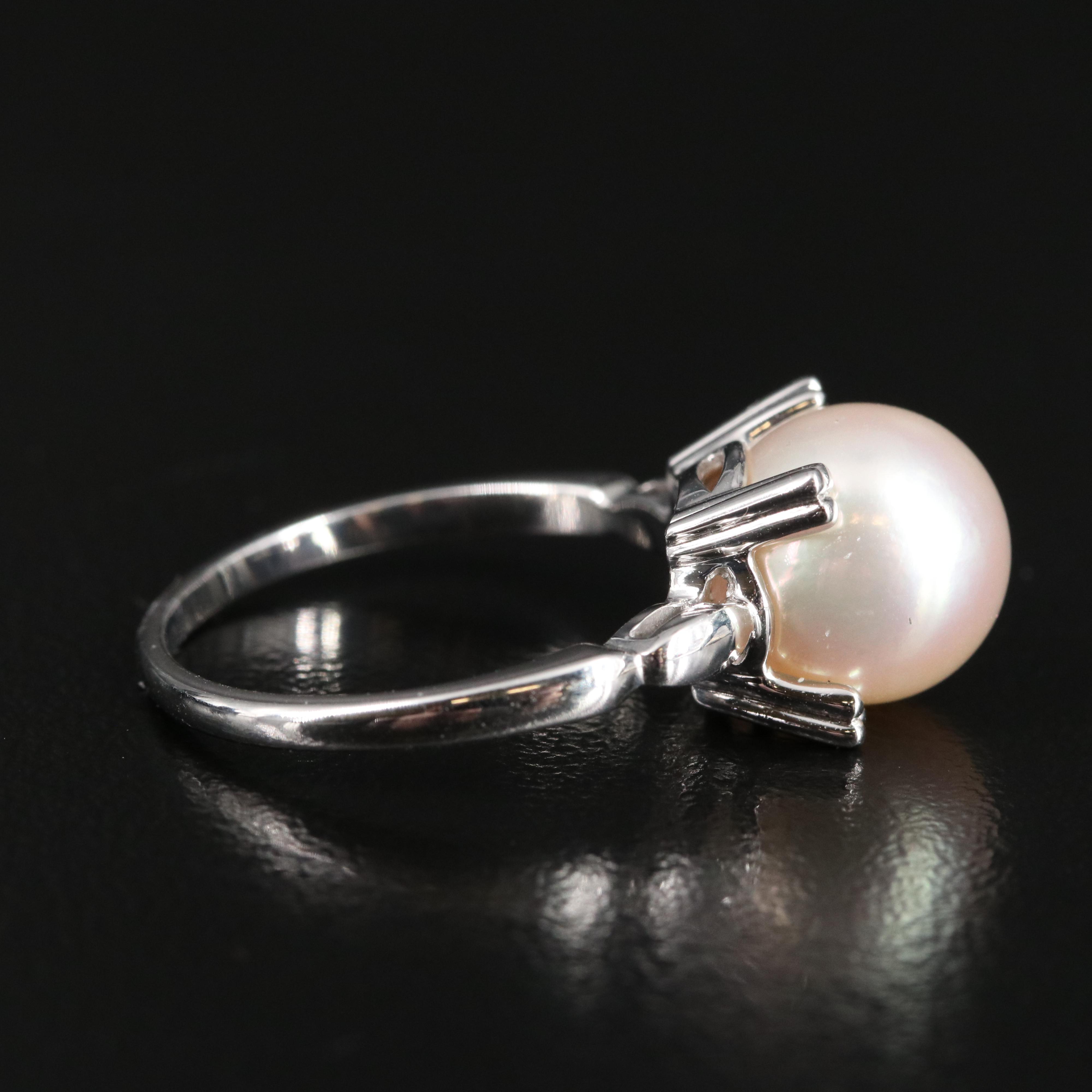 Mikimoto Platinum Pearl Ring