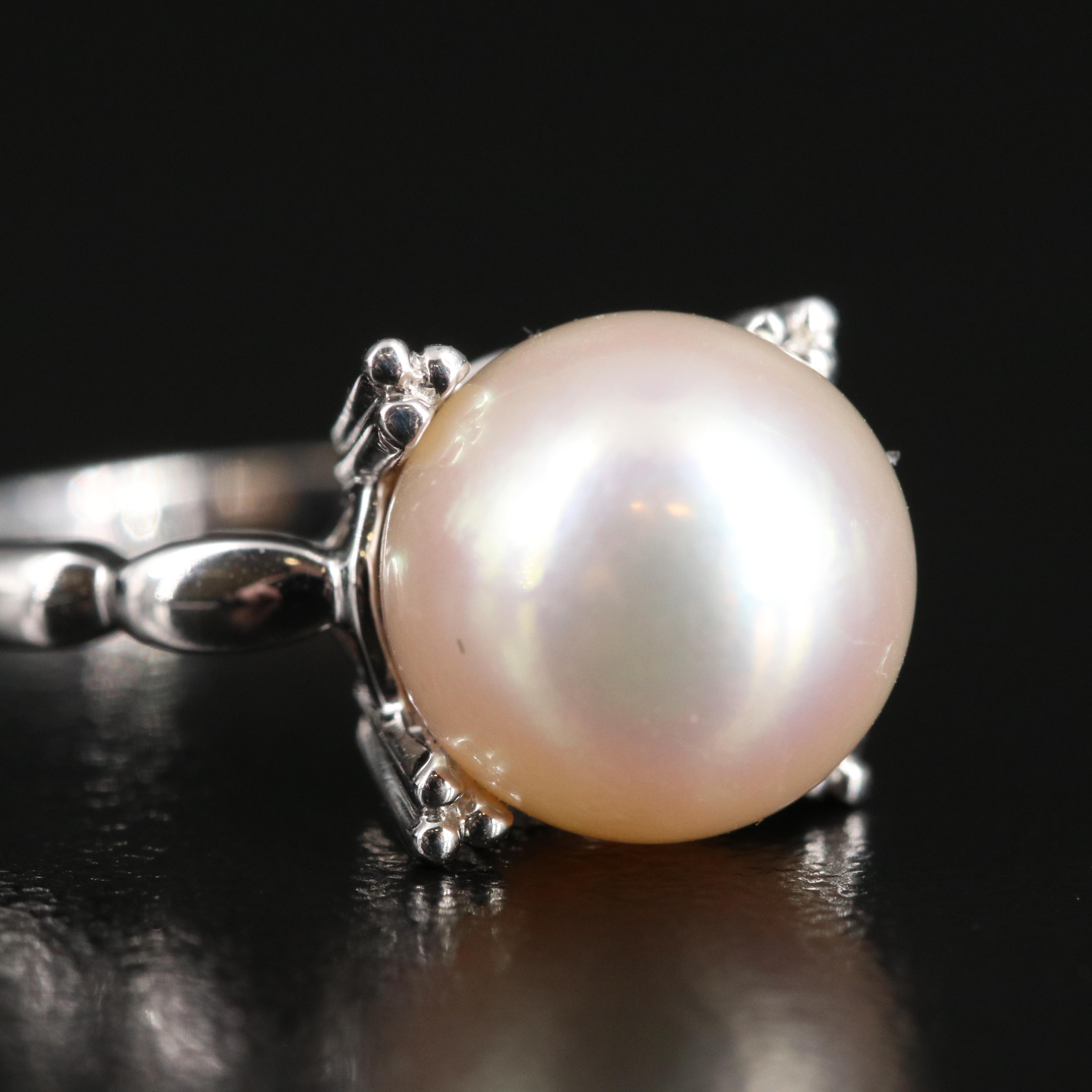 Mikimoto Platinum Pearl Ring