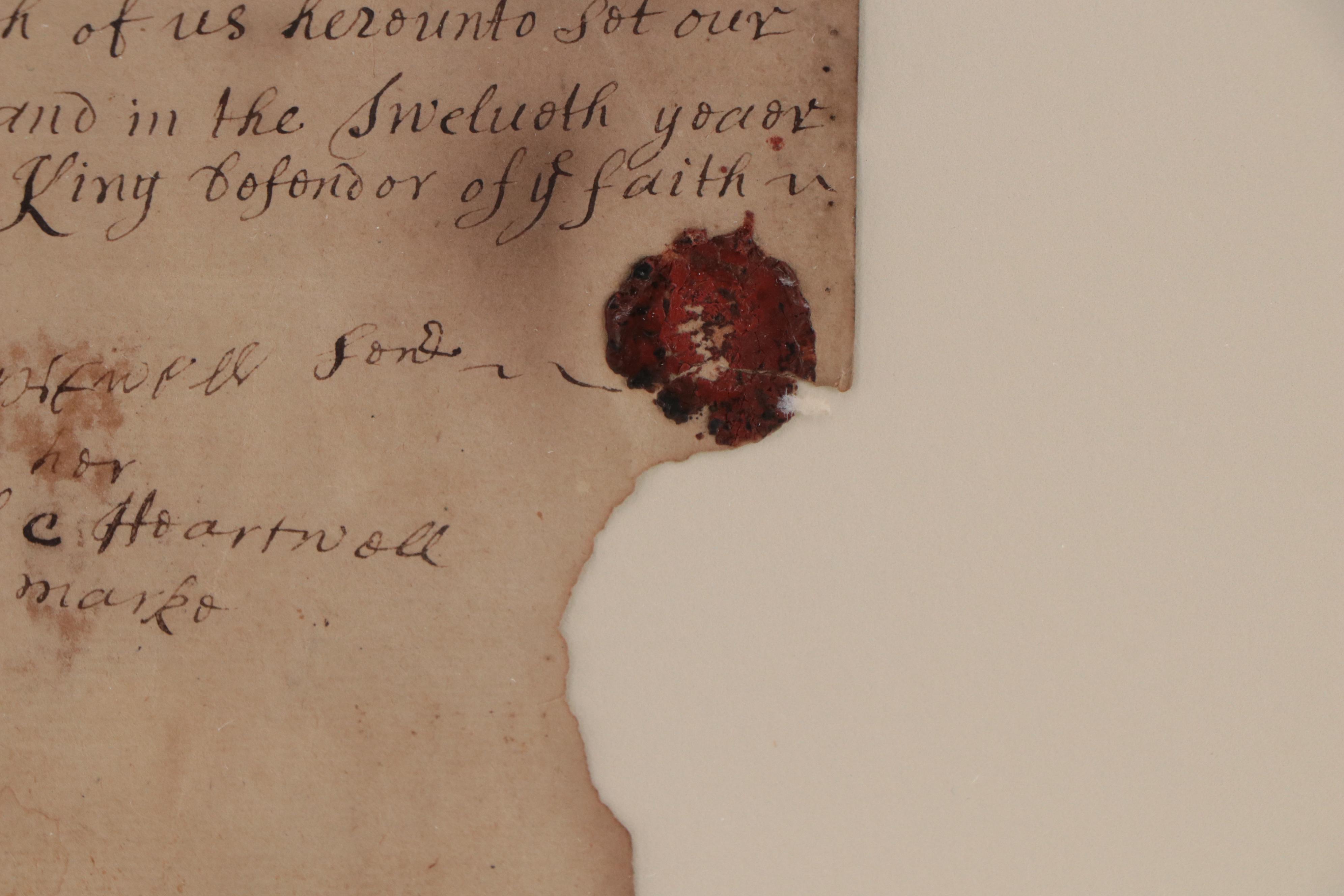 Concord, Massachusetts Land Grant Document, 1699 EBTH