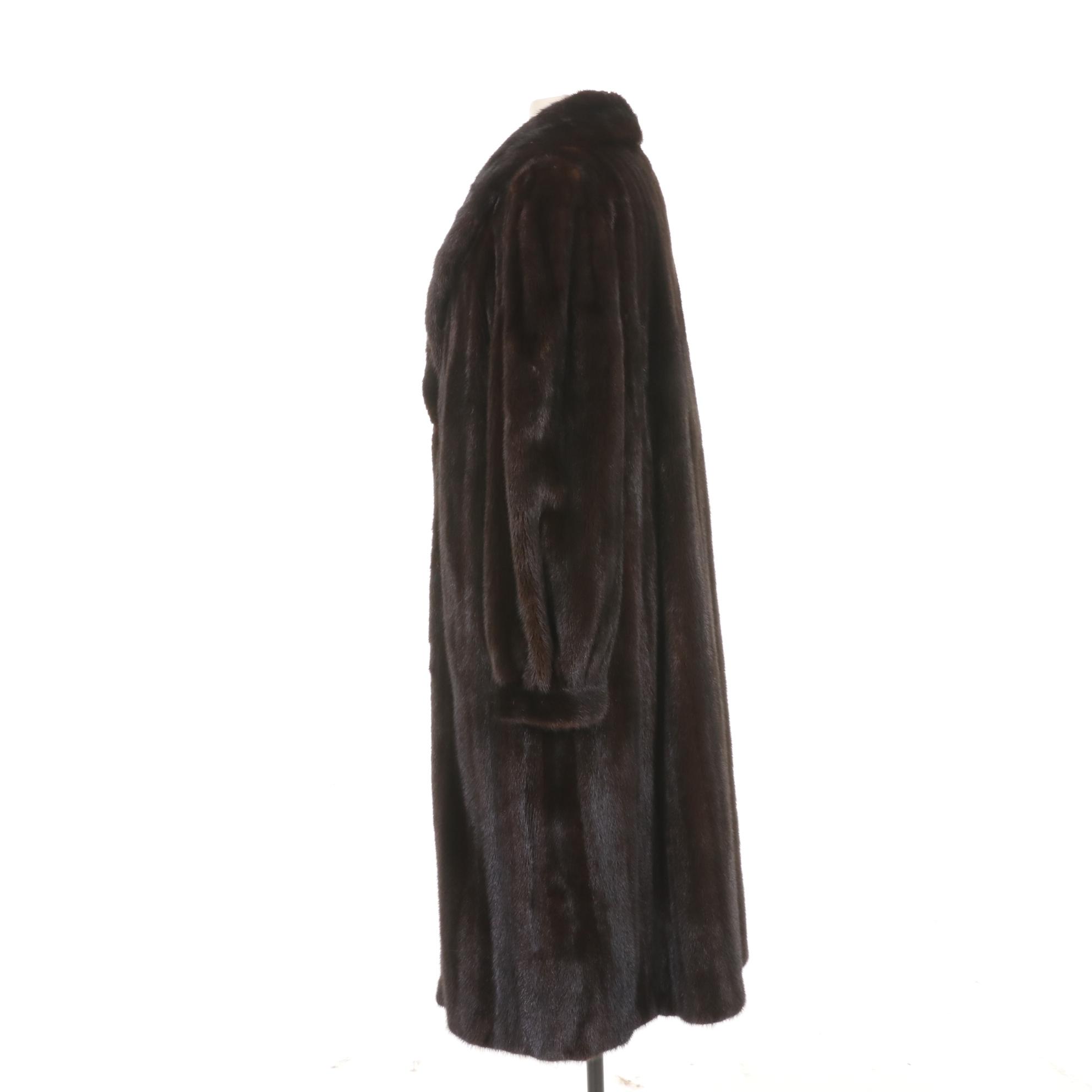 Mahogany Mink Fur Full Length Coat EBTH
