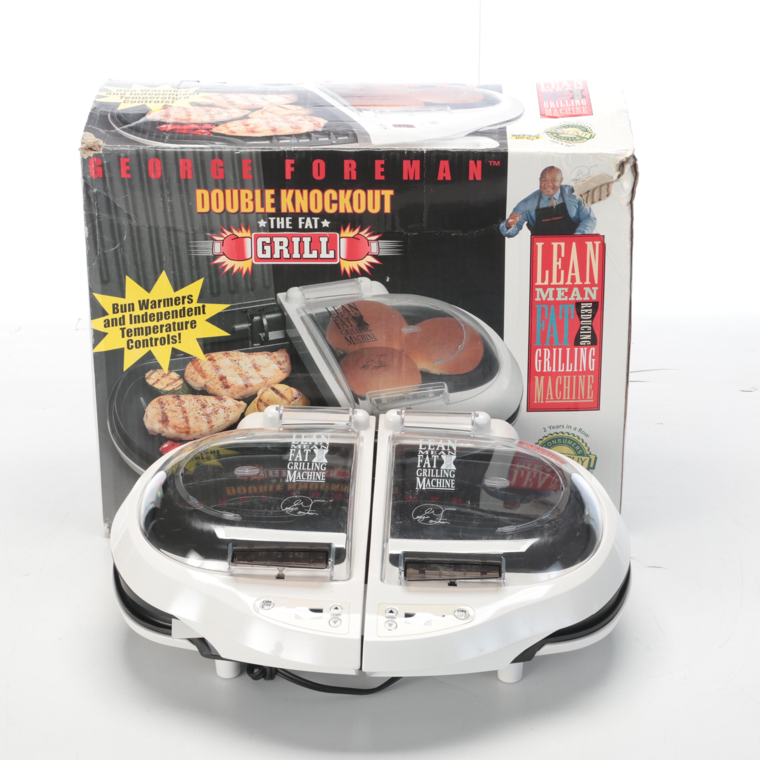 George Foreman "Double Knockout" Split Grill with Bun Warmers