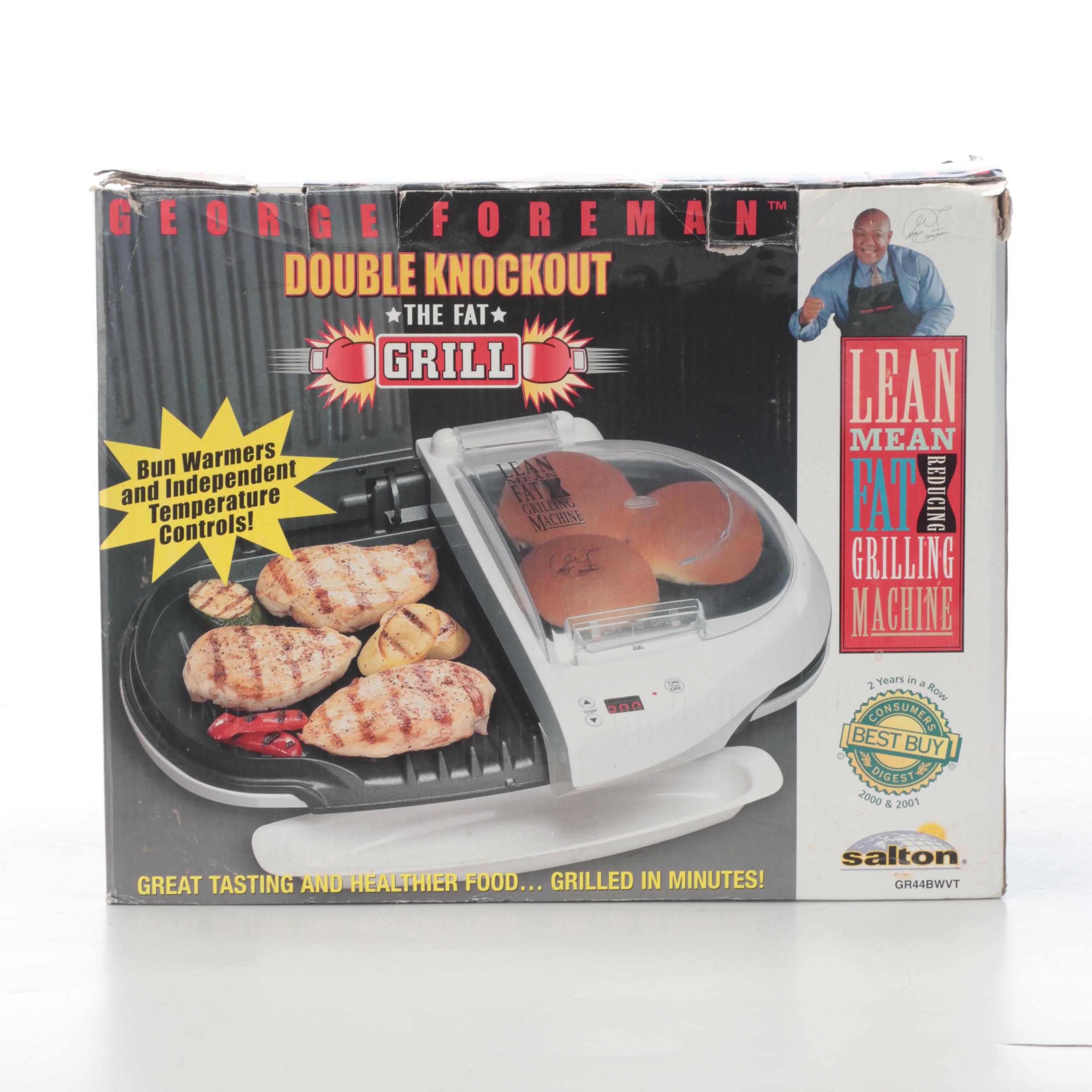 George Foreman "Double Knockout" Split Grill with Bun Warmers