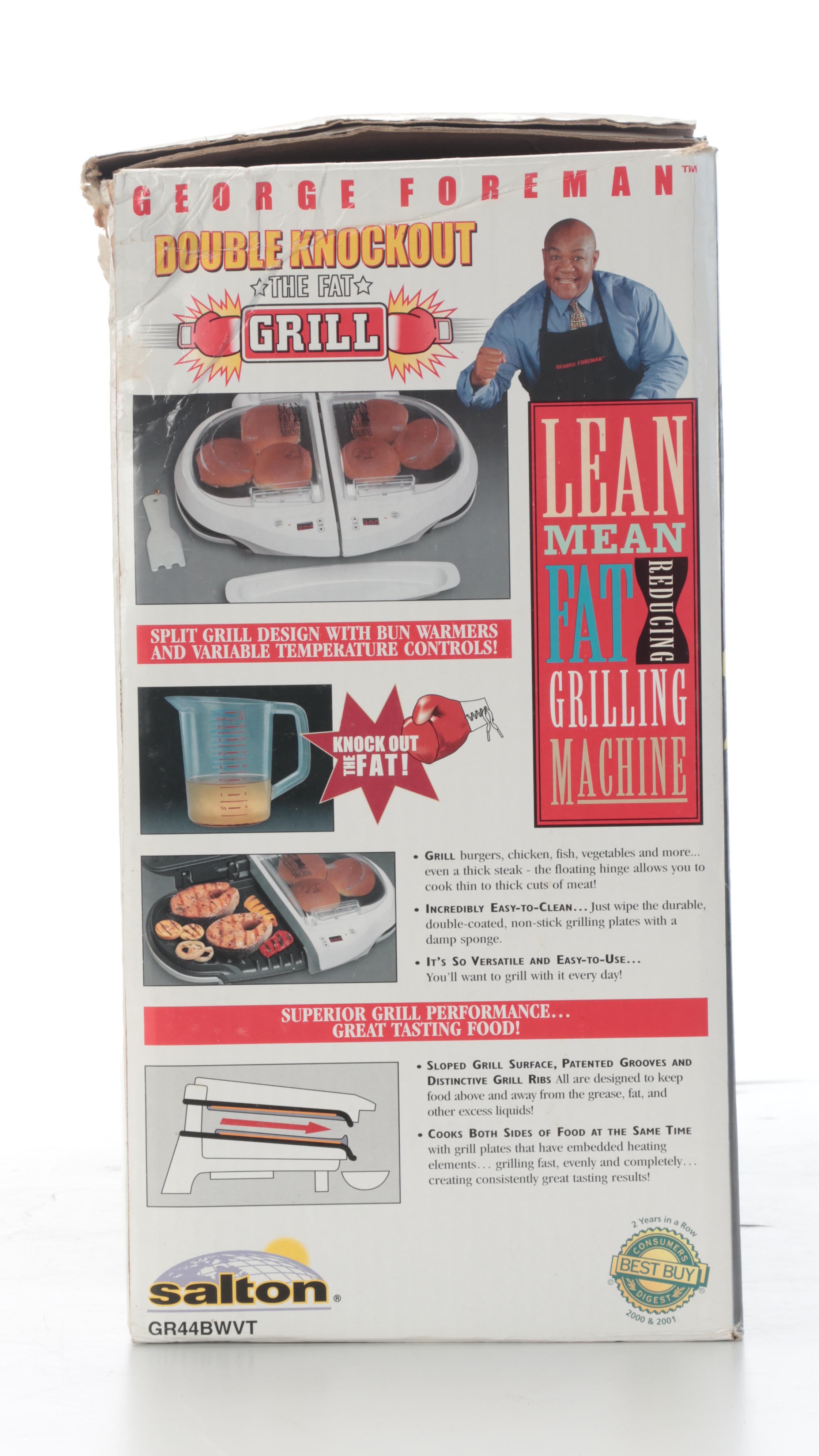 George Foreman "Double Knockout" Split Grill with Bun Warmers