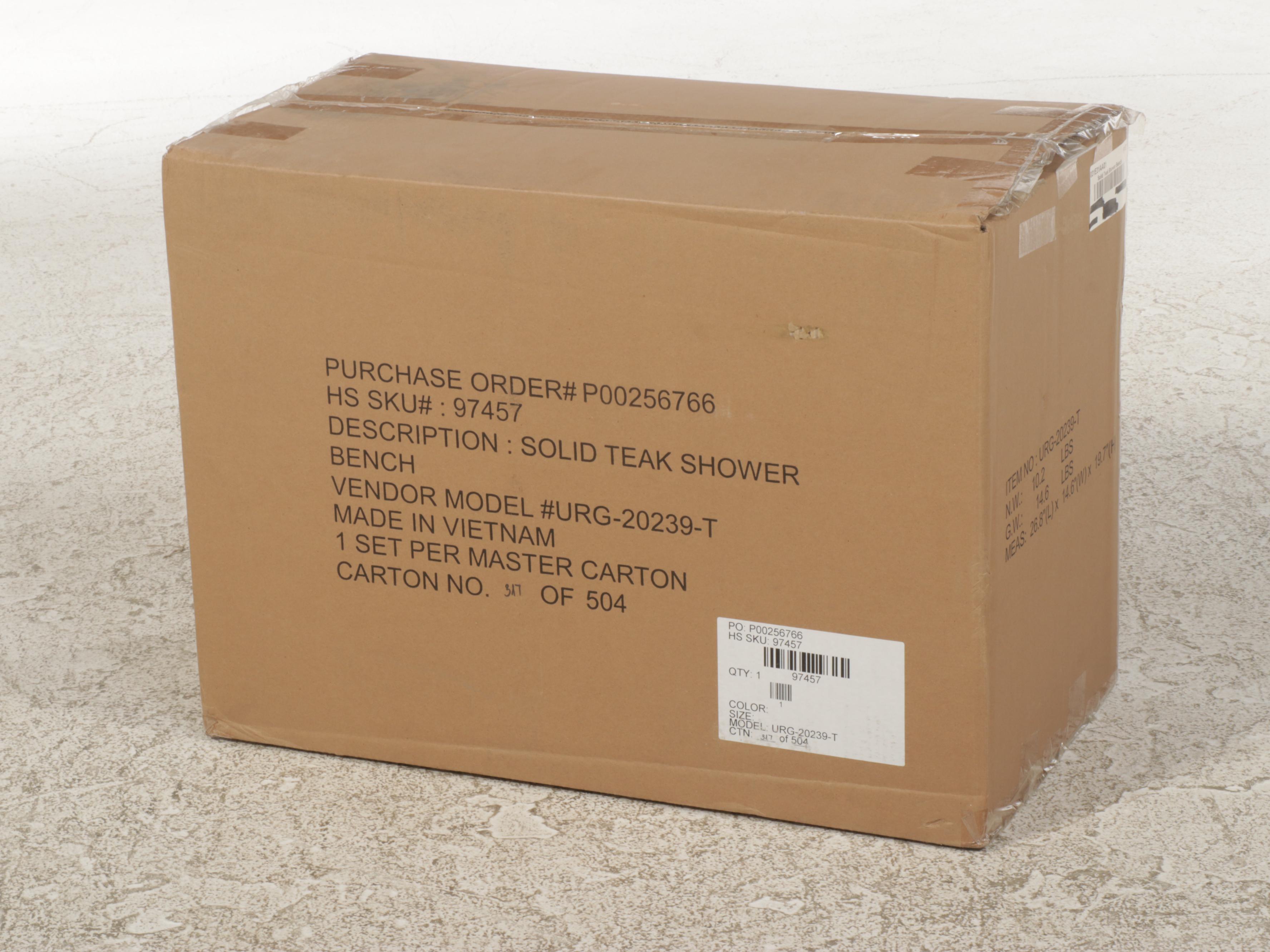 Solid Teak Shower Bench