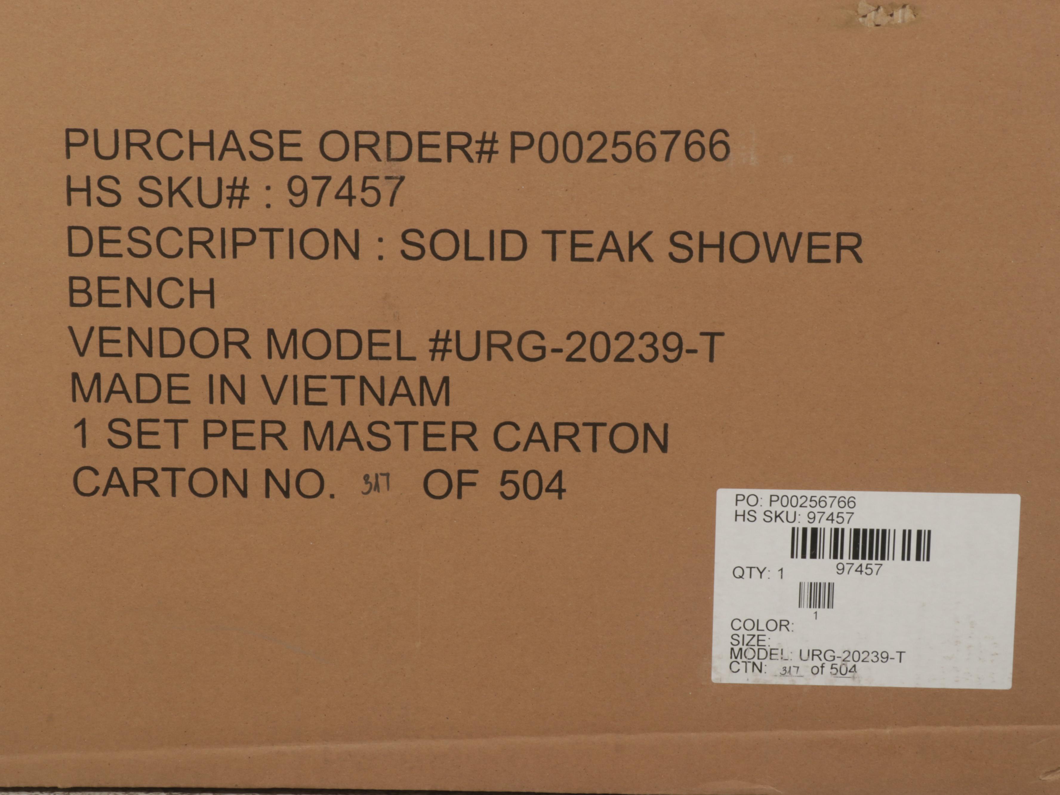 Solid Teak Shower Bench