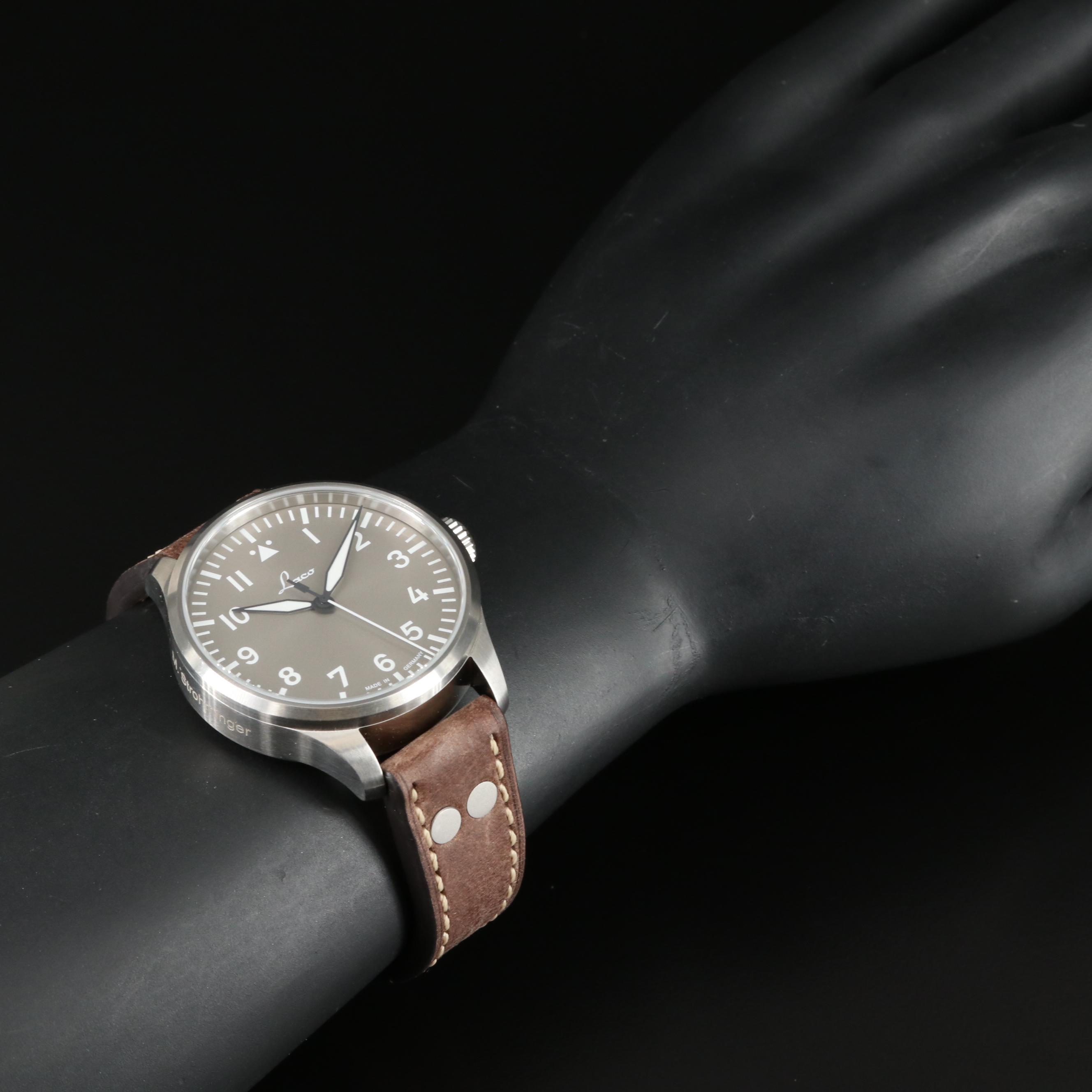 Laco Augsburg 39 Stainless Steel Pilot Watch