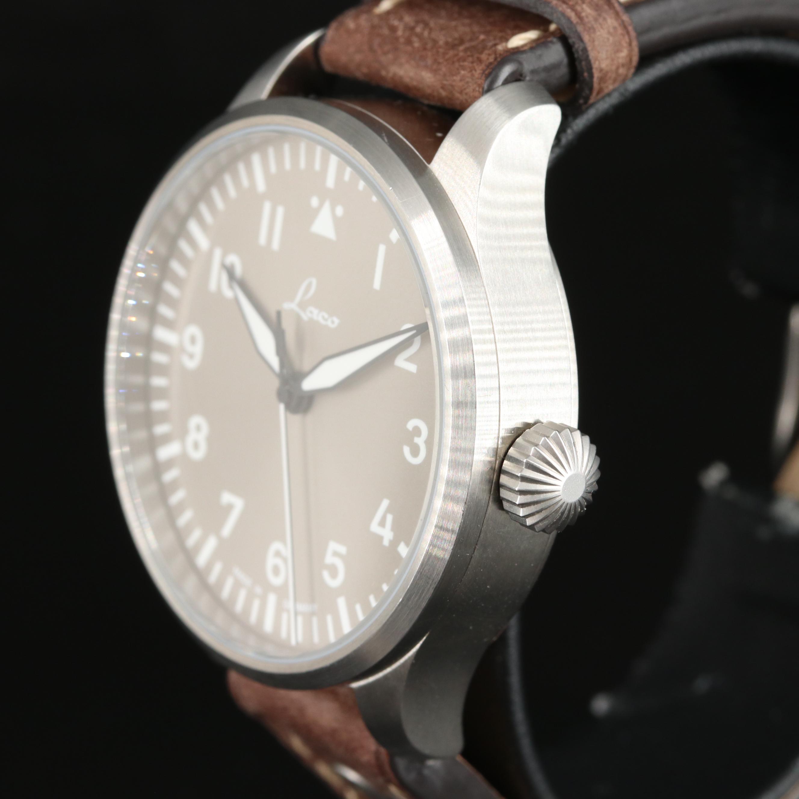 Laco Augsburg 39 Stainless Steel Pilot Watch