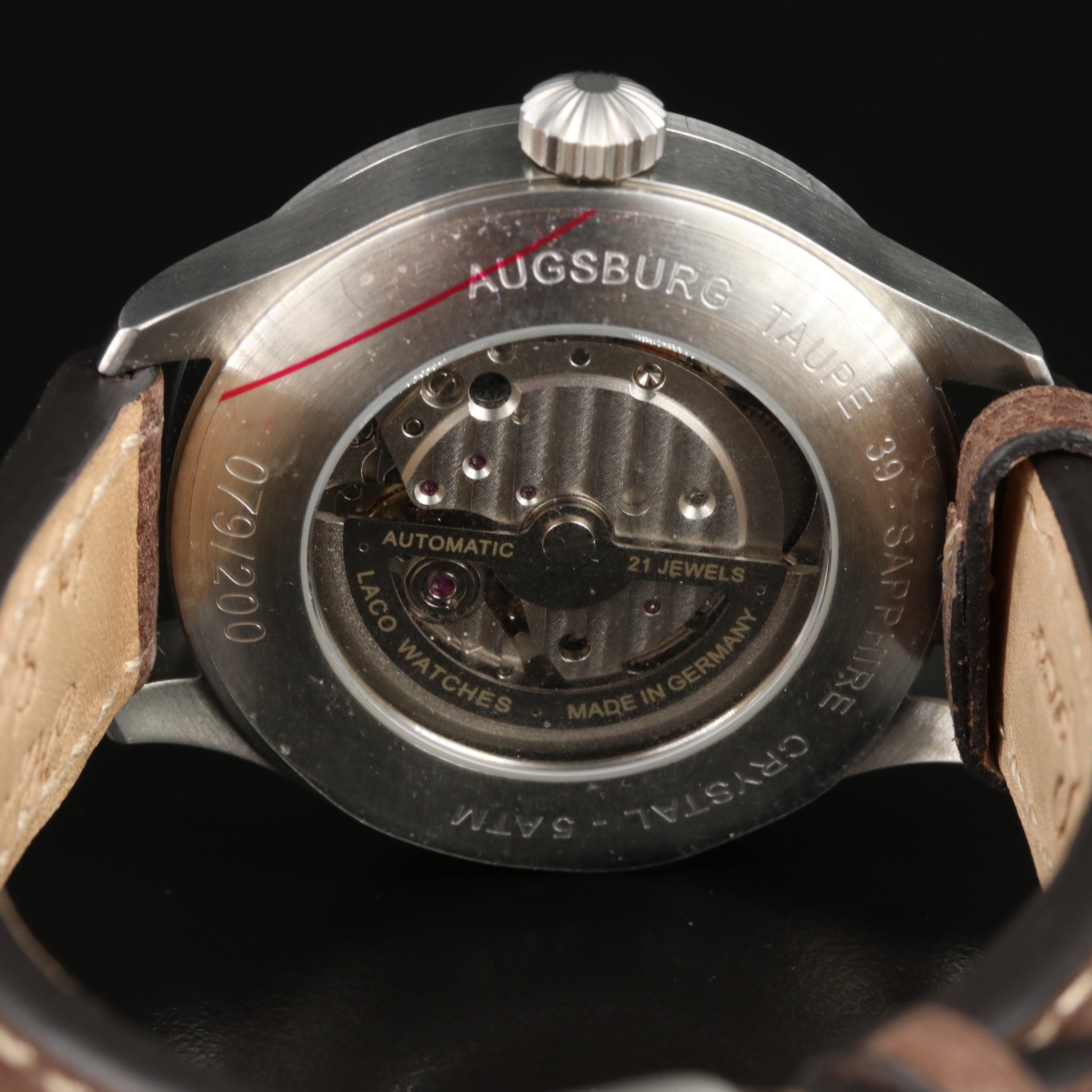 Laco Augsburg 39 Stainless Steel Pilot Watch