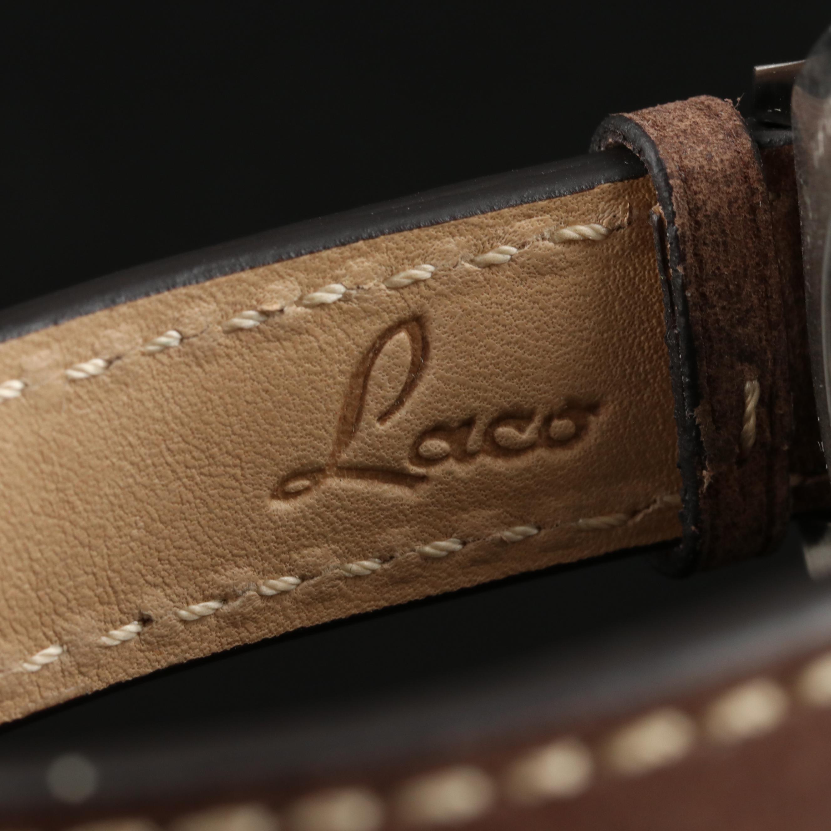 Laco Augsburg 39 Stainless Steel Pilot Watch