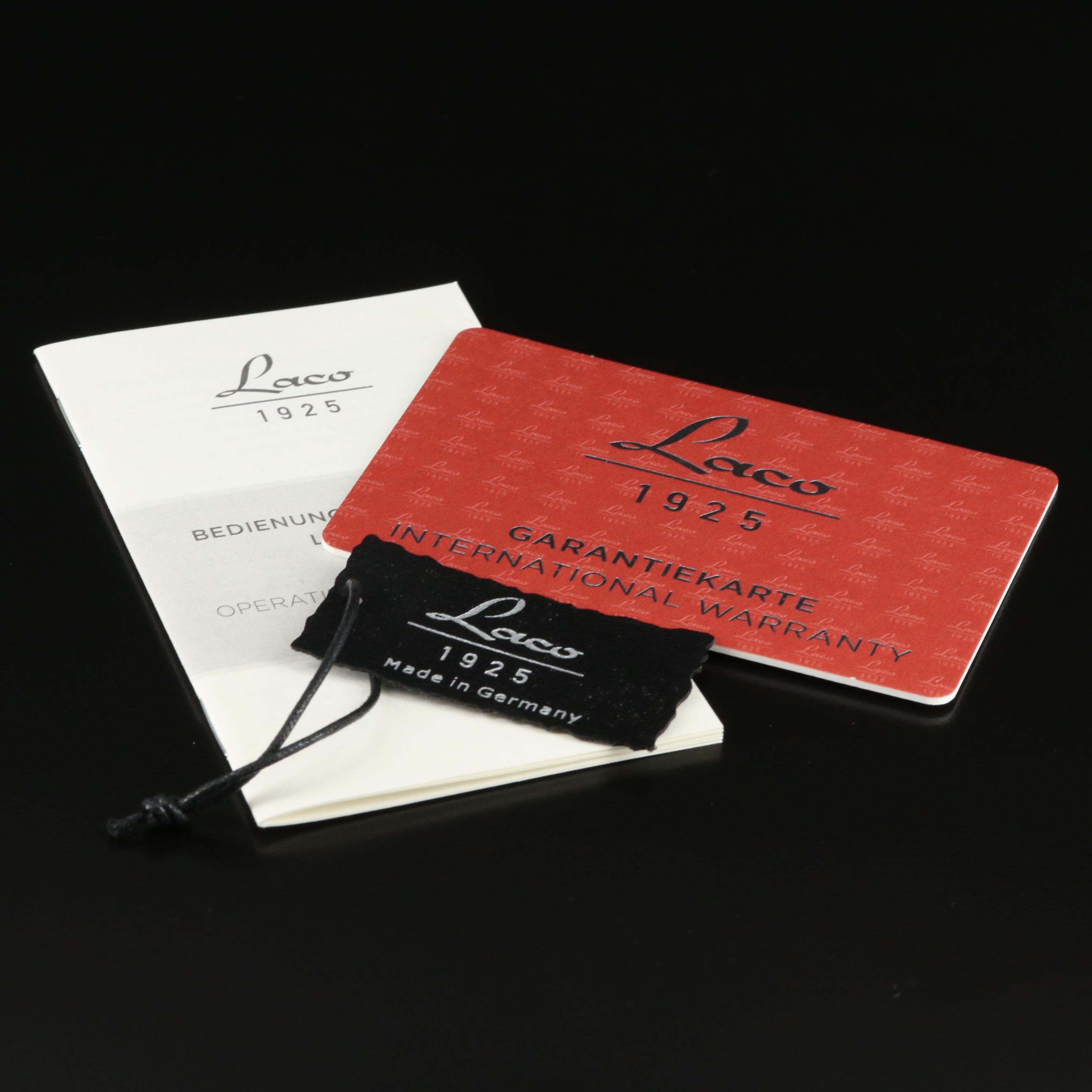 Laco Augsburg 39 Stainless Steel Pilot Watch