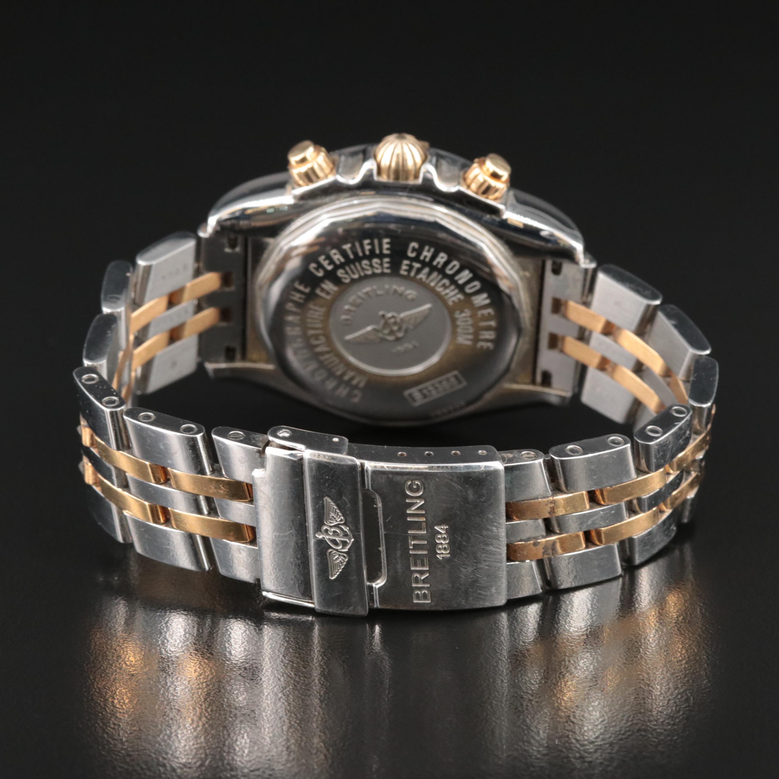 Breitling Chronomat Evolution Blue Dial, Two-Tone Watch