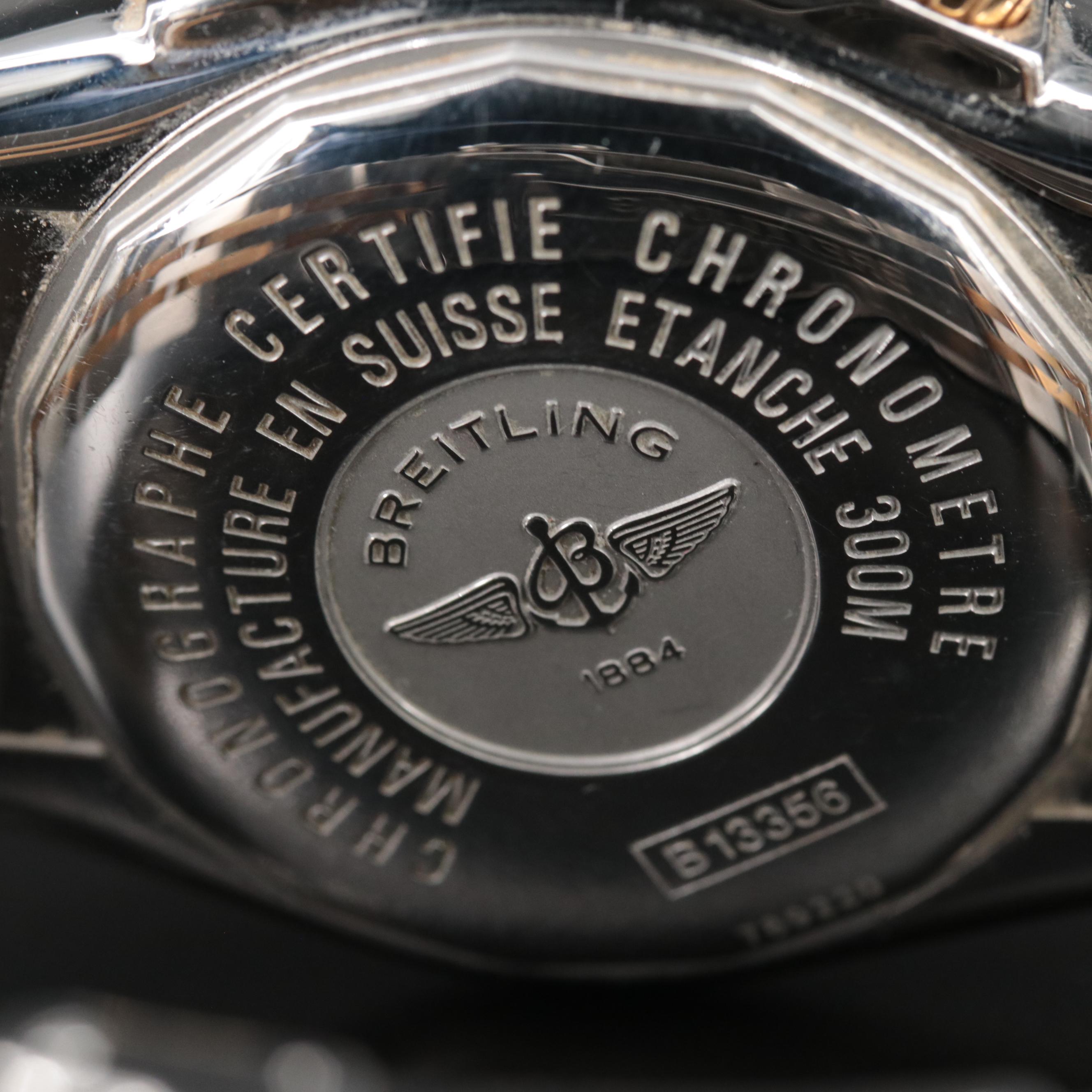 Breitling Chronomat Evolution Blue Dial, Two-Tone Watch