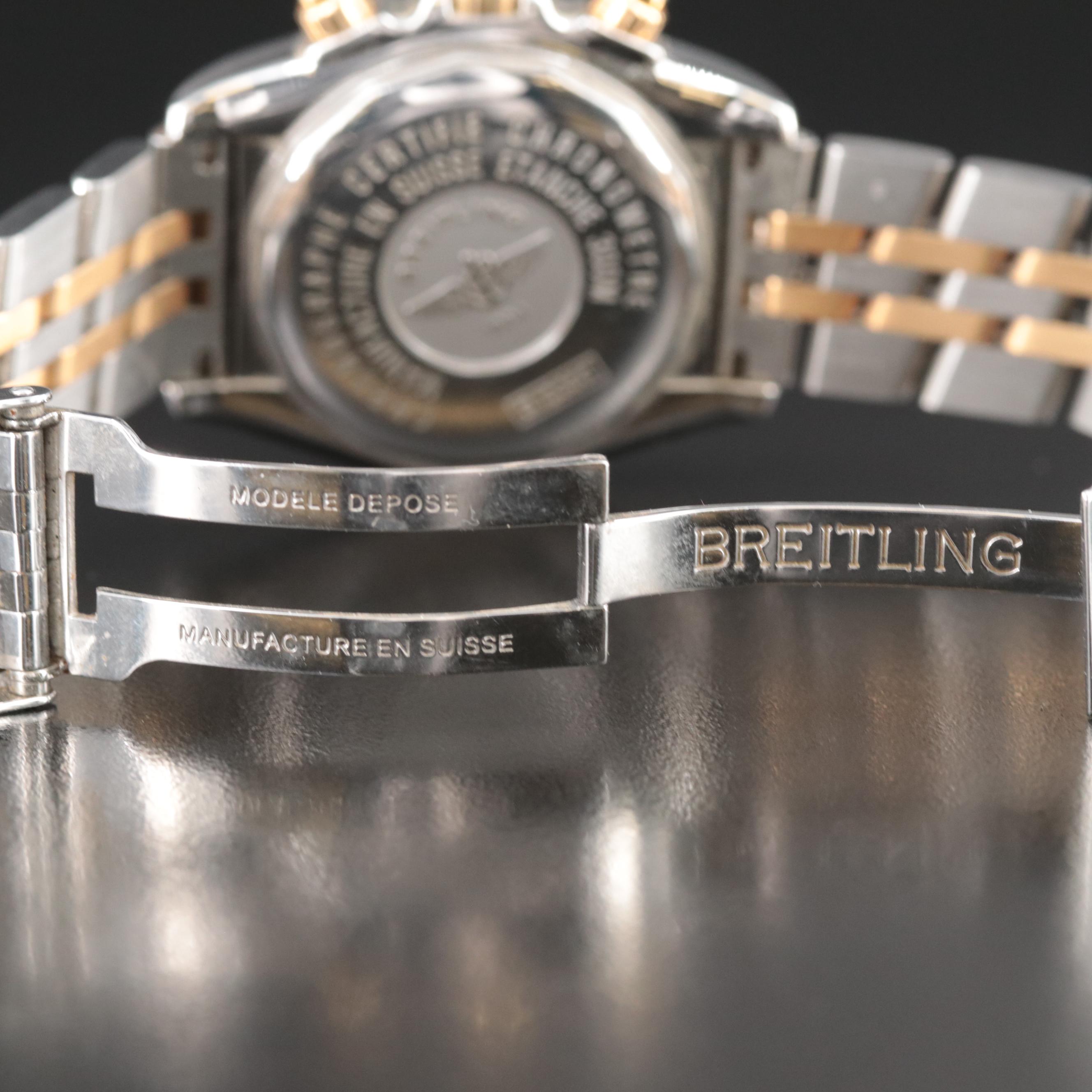 Breitling Chronomat Evolution Blue Dial, Two-Tone Watch