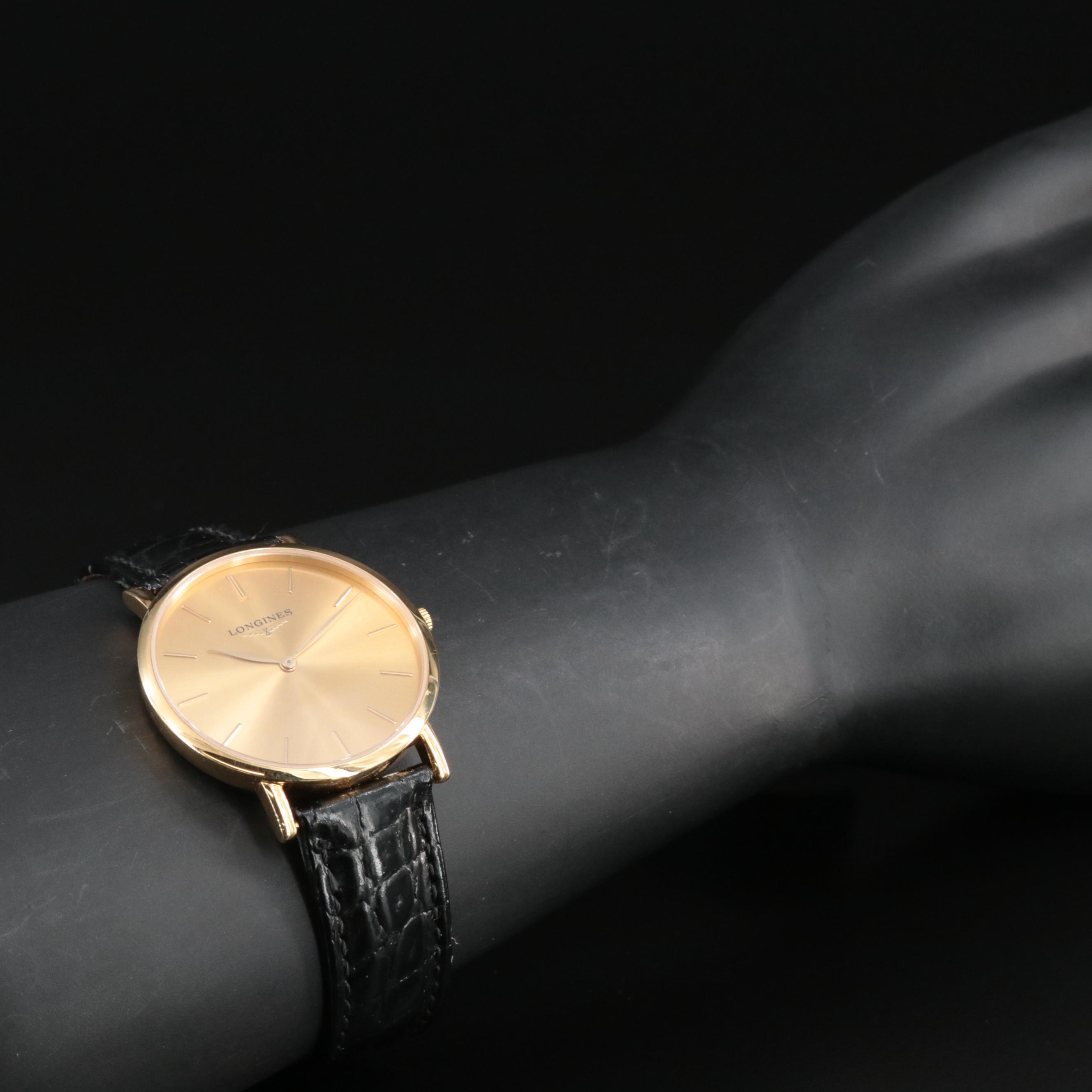 18K Longines Presence Swiss Watch