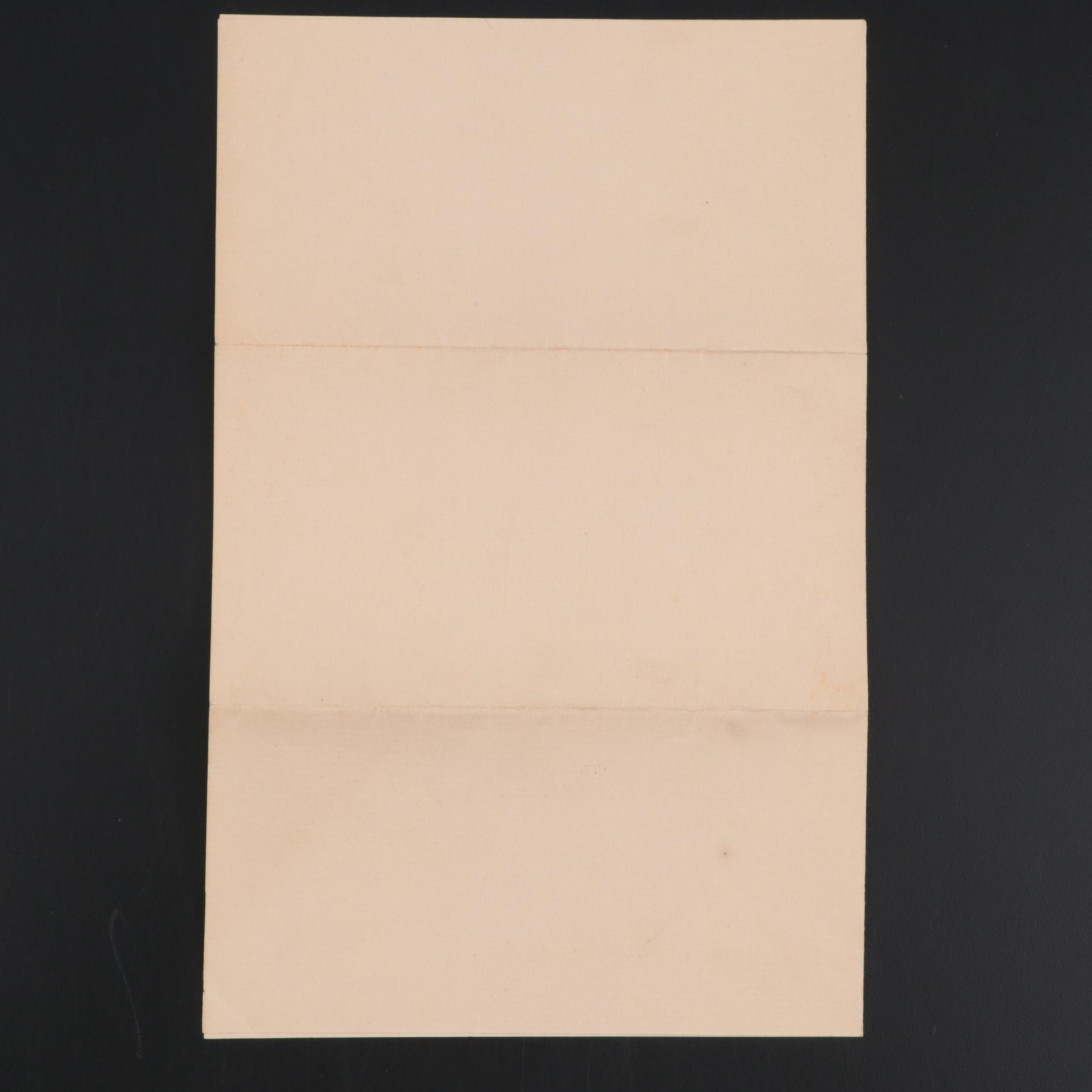 Woodrow Wilson Letters Signed, Late 19th Century