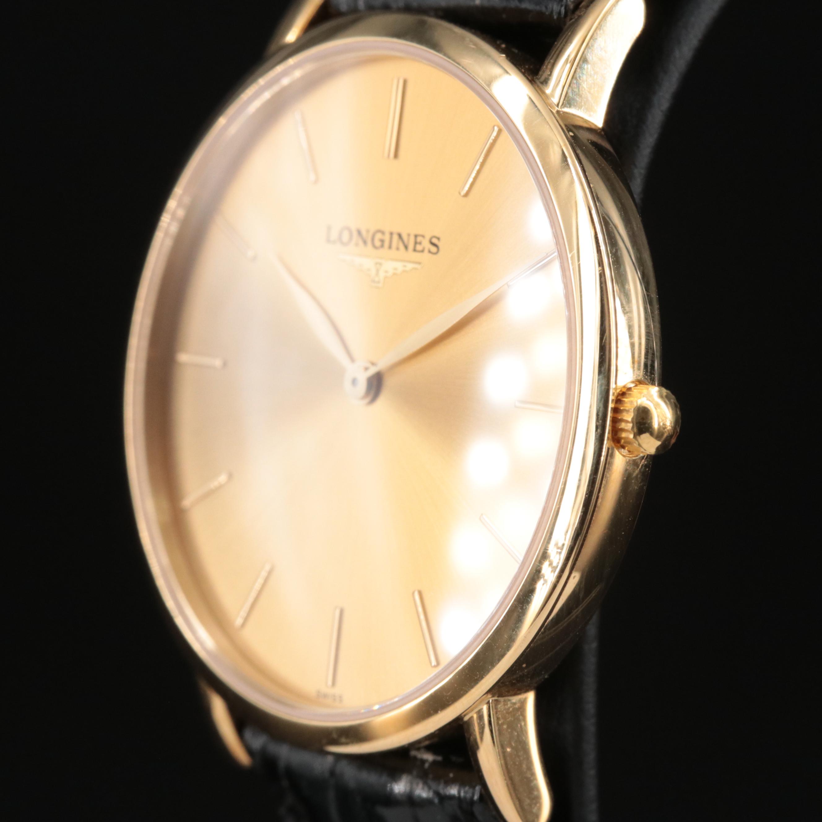 18K Longines Presence Swiss Watch