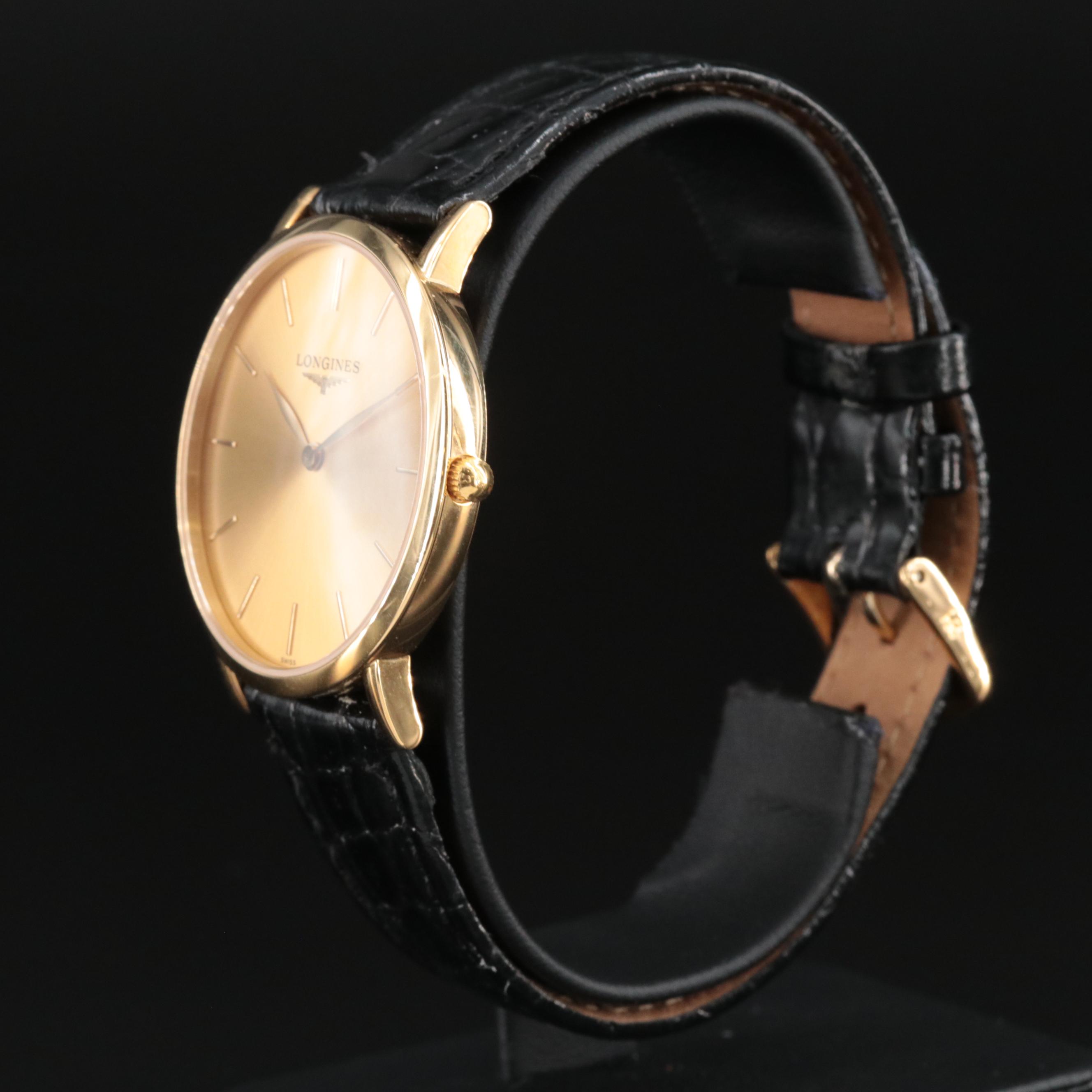 18K Longines Presence Swiss Watch