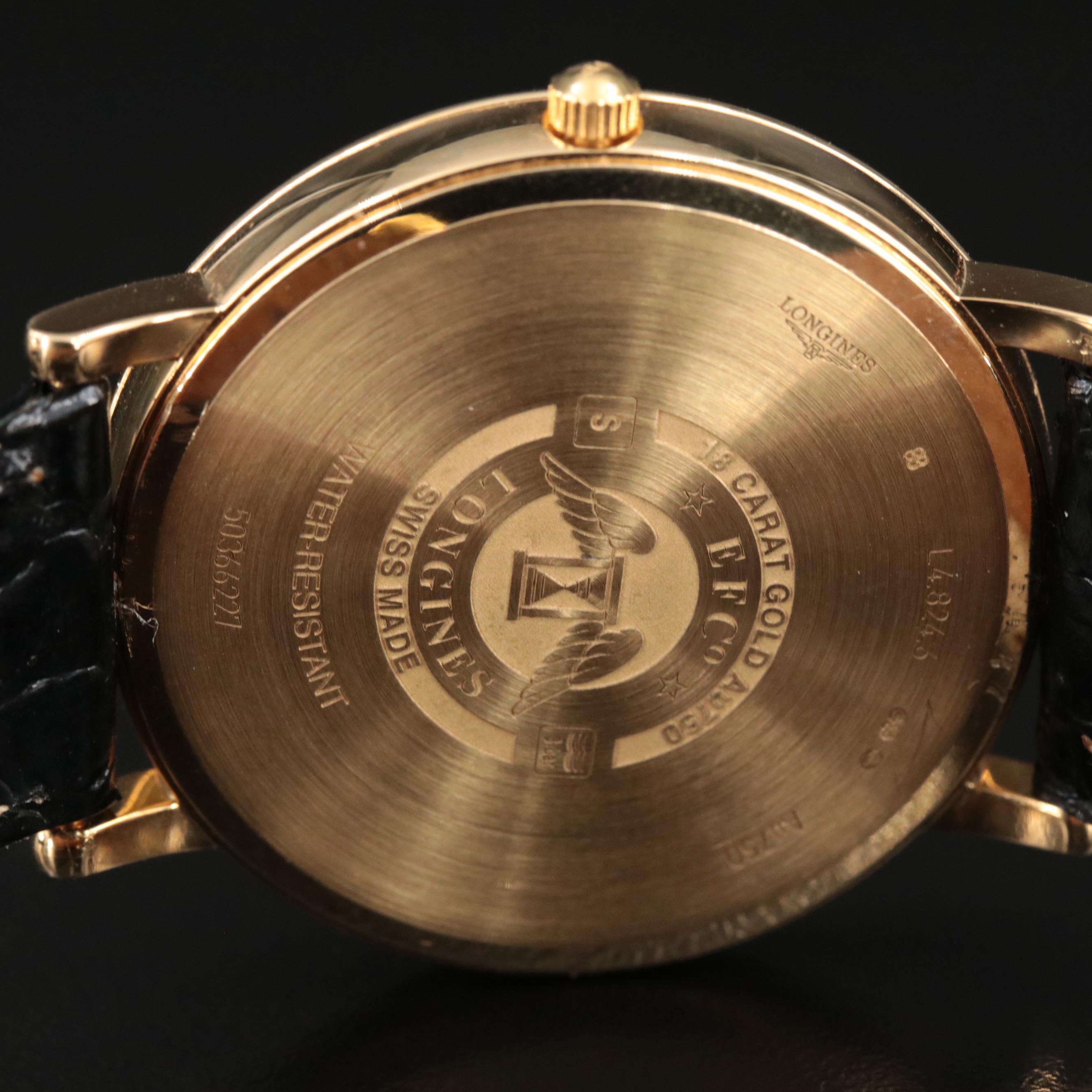 18K Longines Presence Swiss Watch