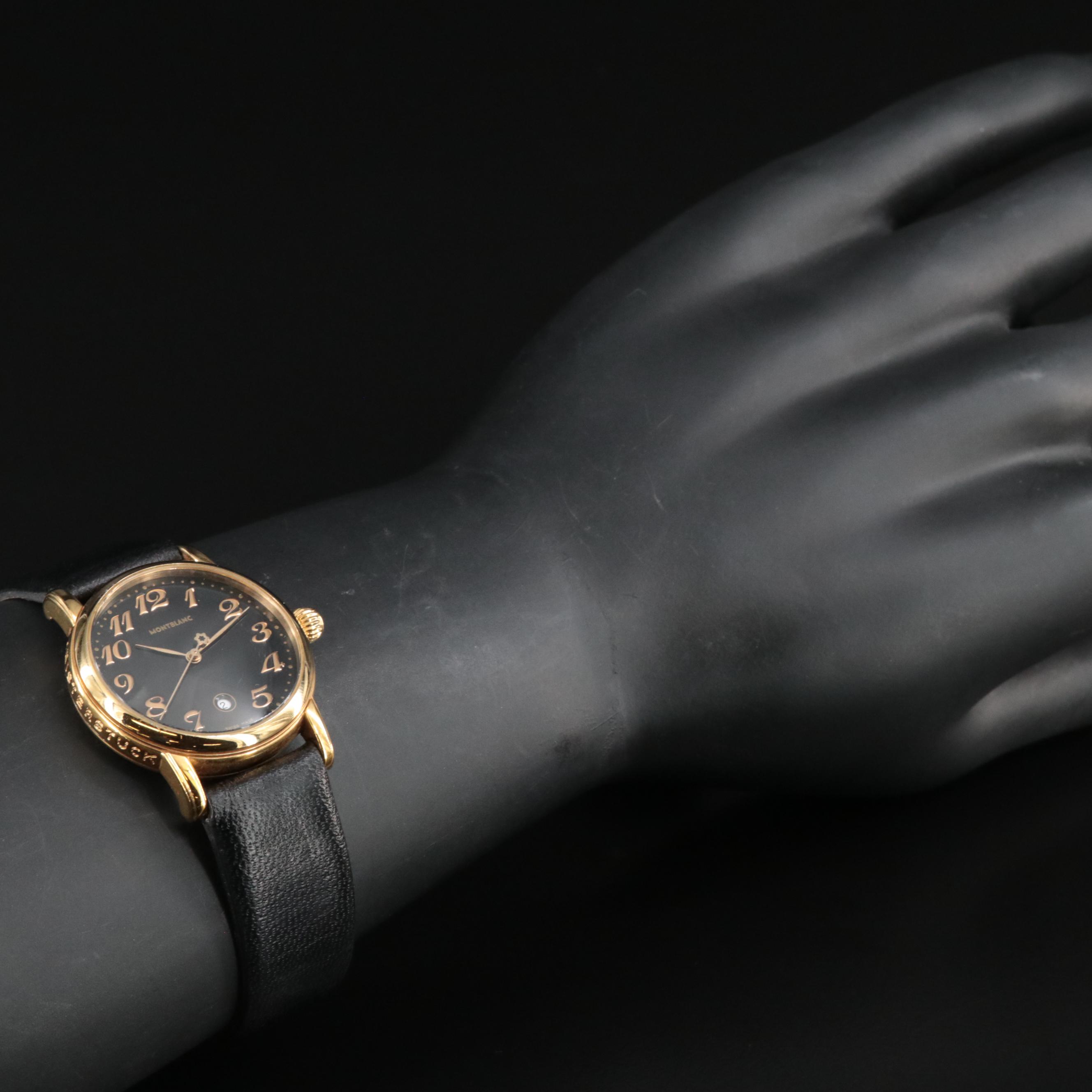 Mont Blanc Meisterstuck Gold-Tone Stainless Steel Watch