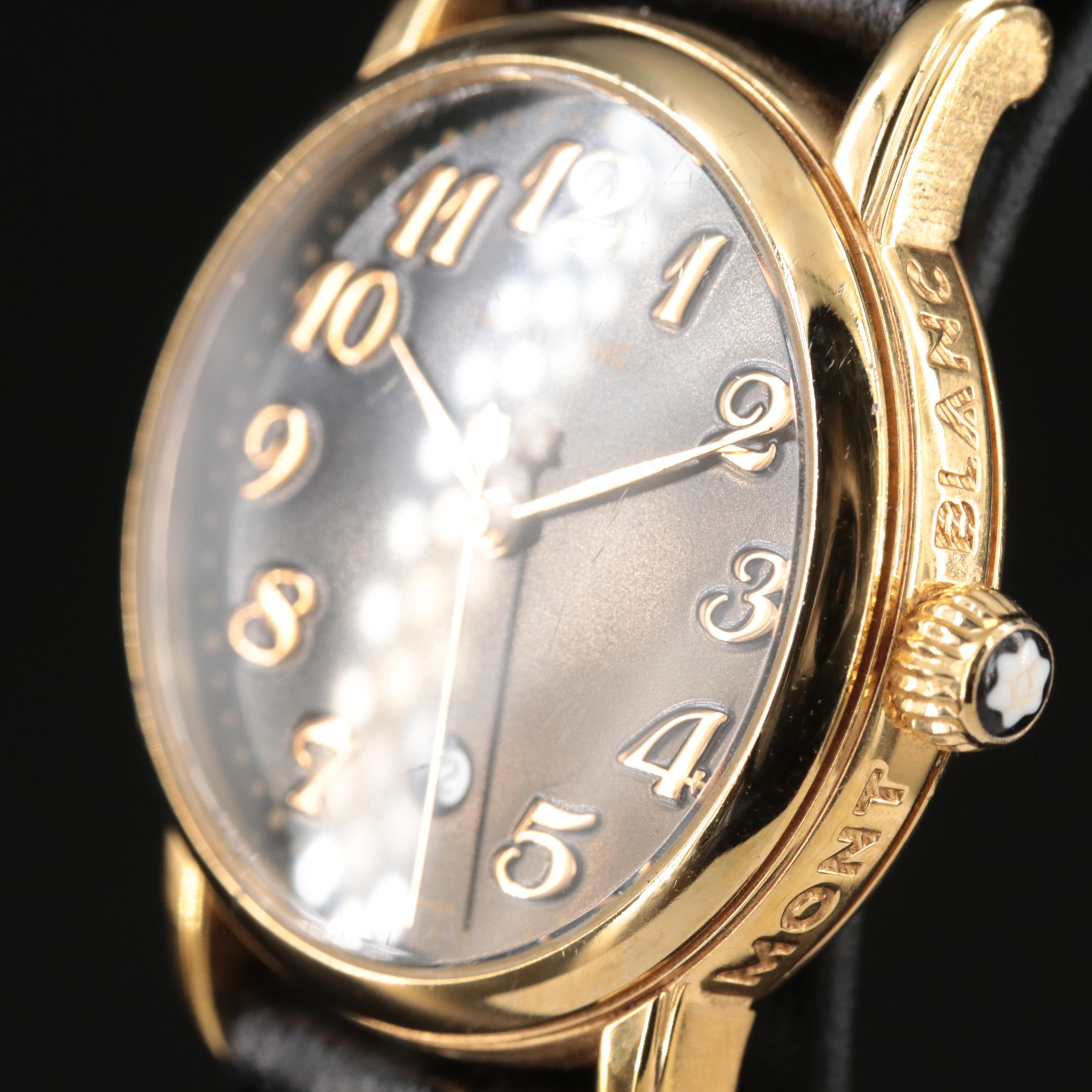 Mont Blanc Meisterstuck Gold-Tone Stainless Steel Watch