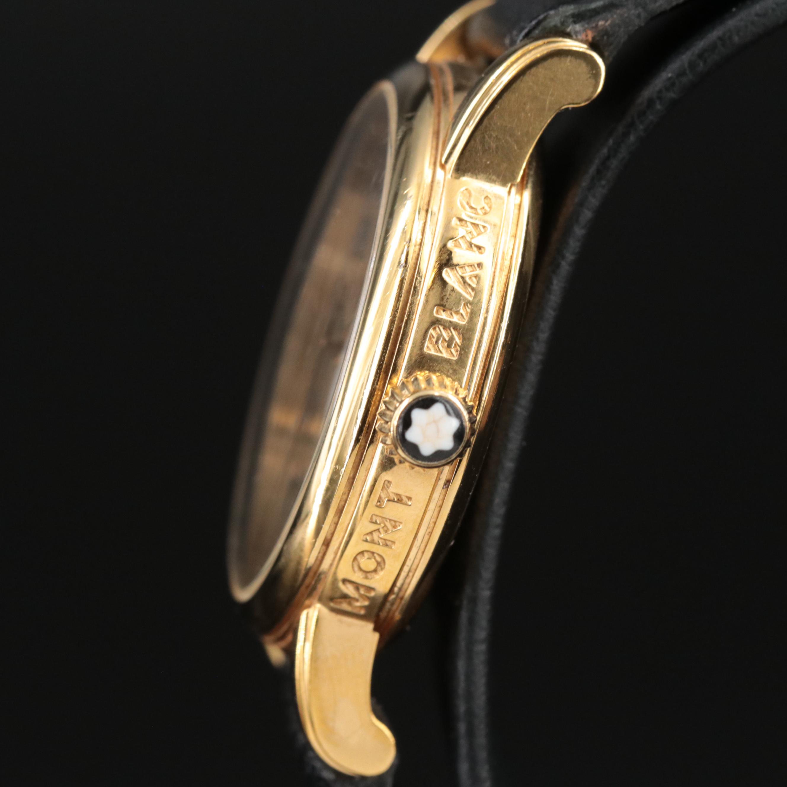 Mont Blanc Meisterstuck Gold-Tone Stainless Steel Watch