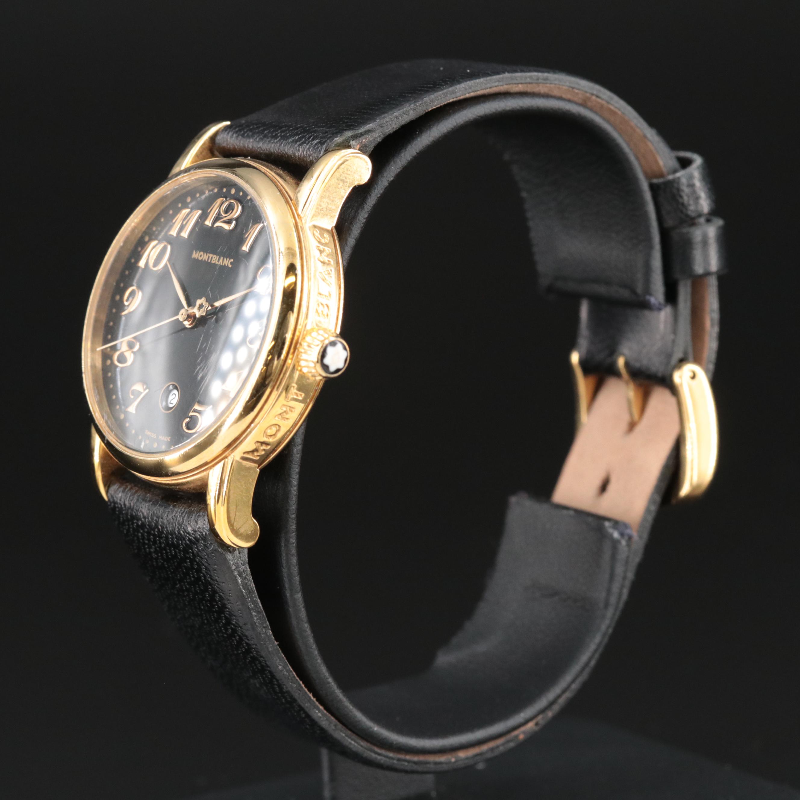 Mont Blanc Meisterstuck Gold-Tone Stainless Steel Watch