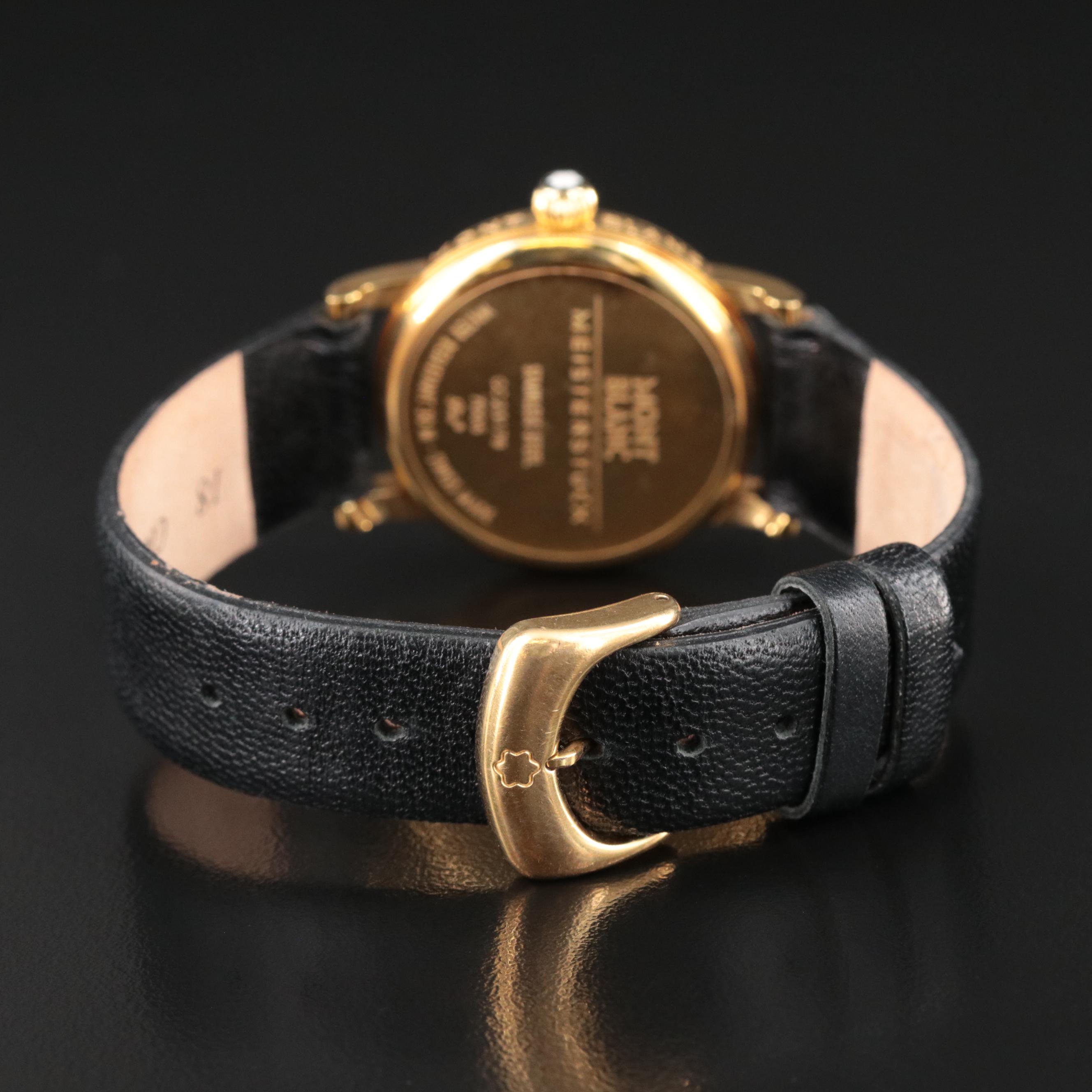 Mont Blanc Meisterstuck Gold-Tone Stainless Steel Watch