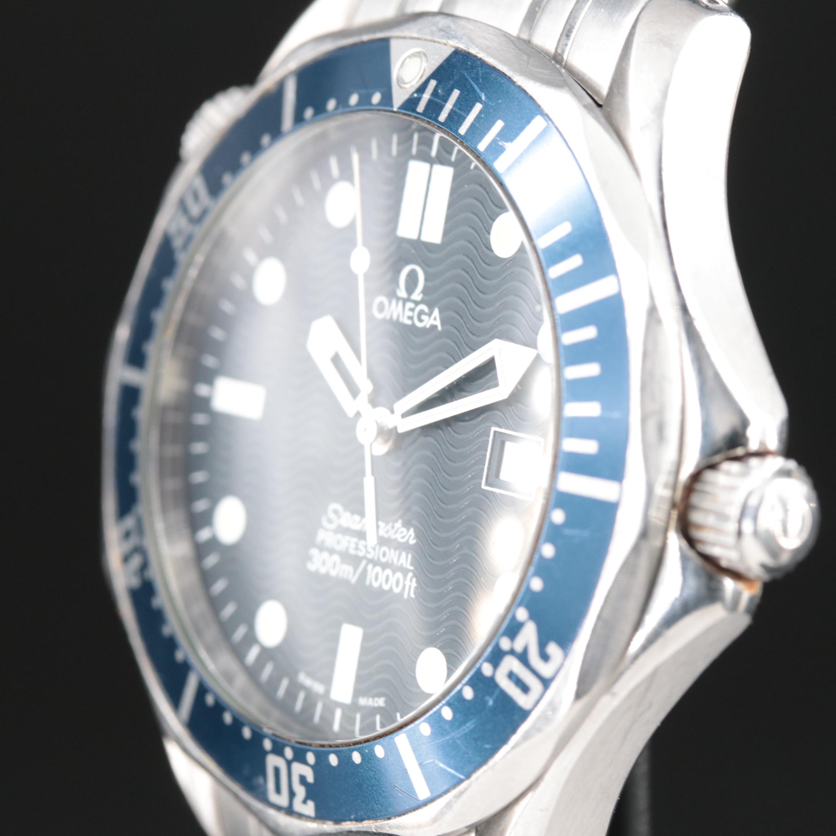 1998 Omega Seamaster Professional 300 Stainless Steel Watch